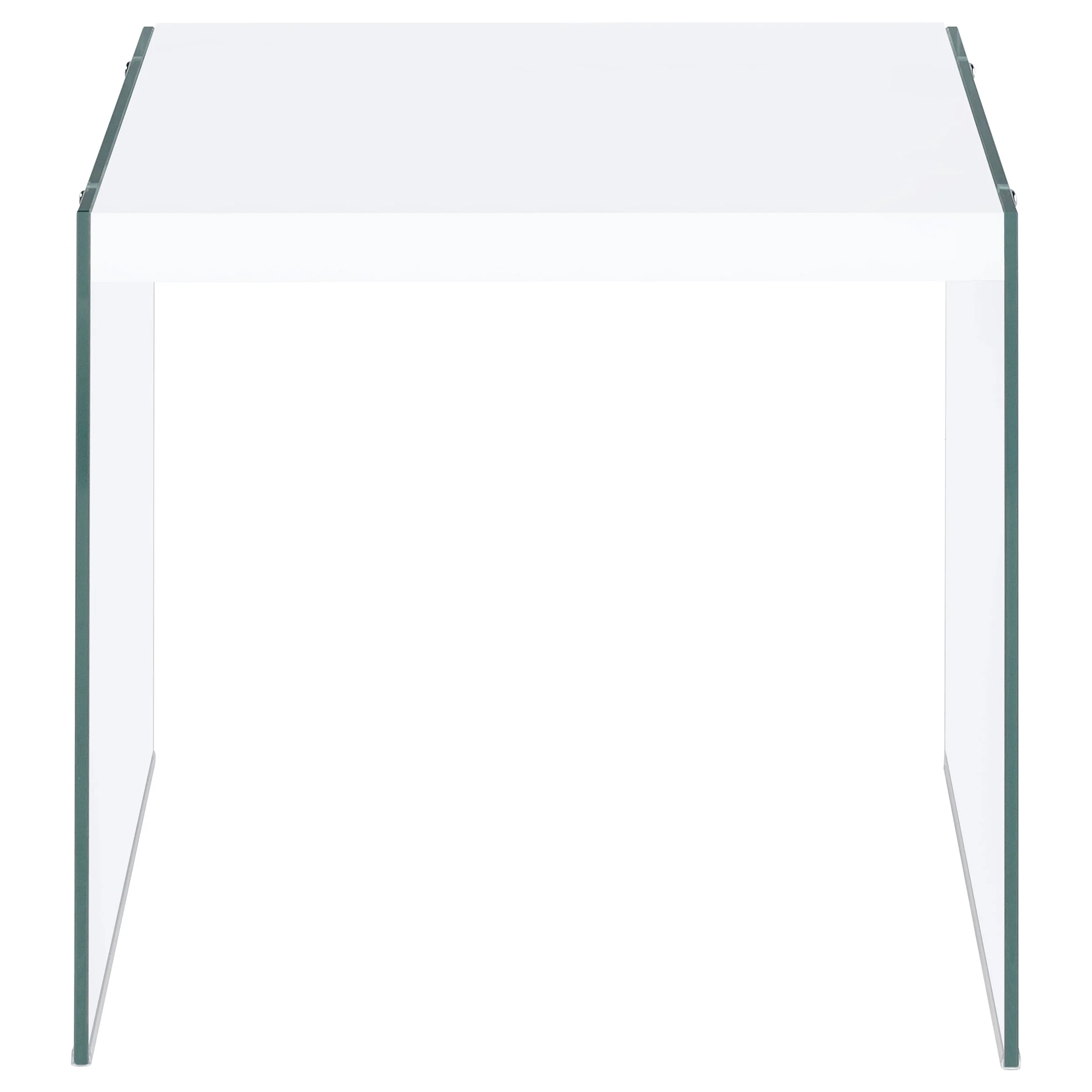 Opal White High Gloss End Table - Image 3