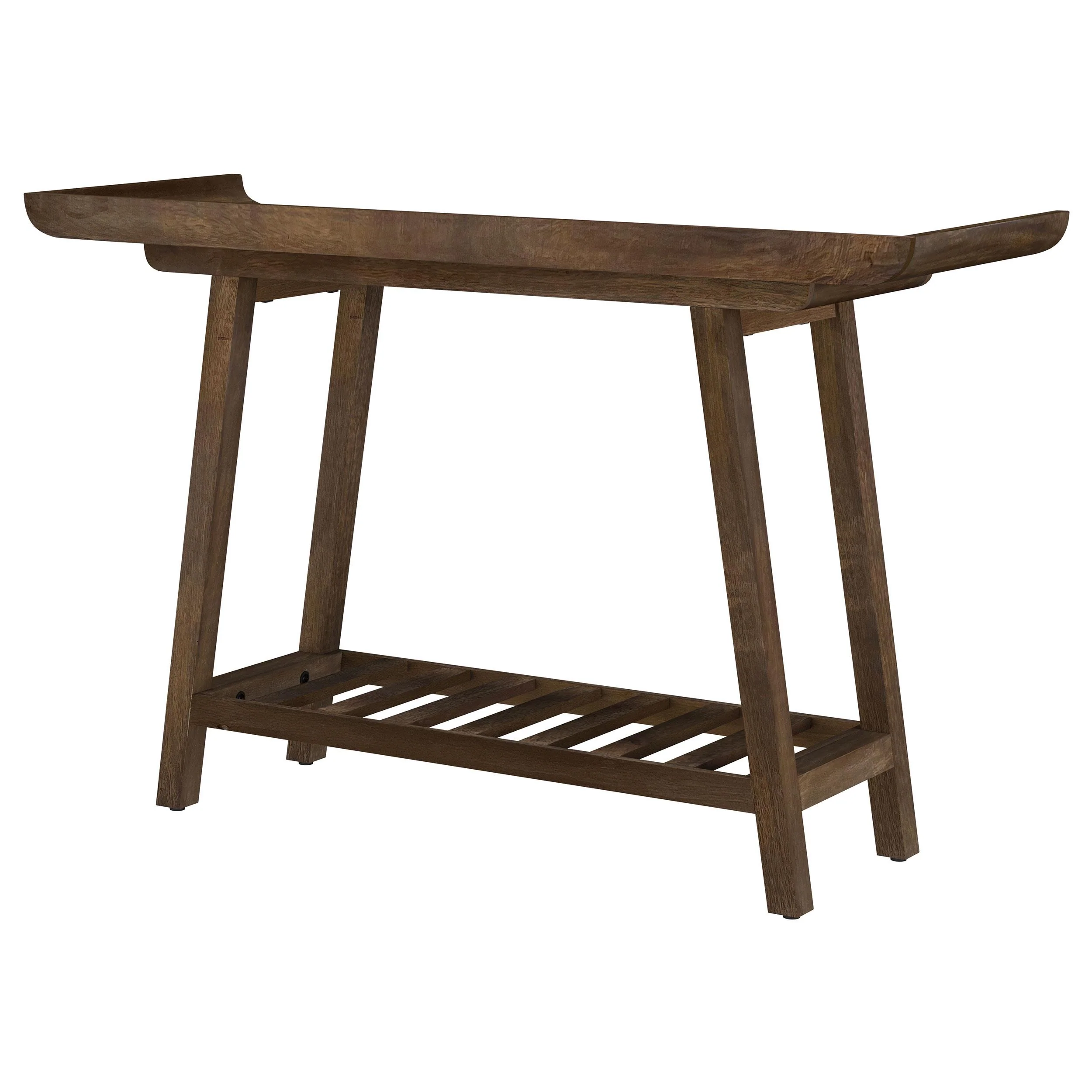 Ornelas Mango Brown 46-inch Console Table with Slatted Shelf - Image 8