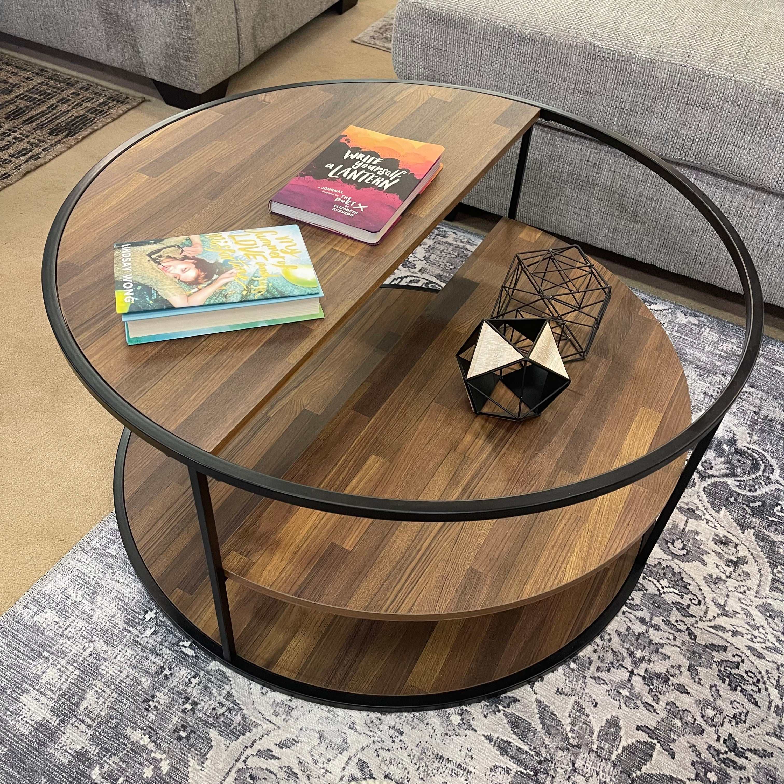 Orrin Black & Walnut Coffee Table - Image 3