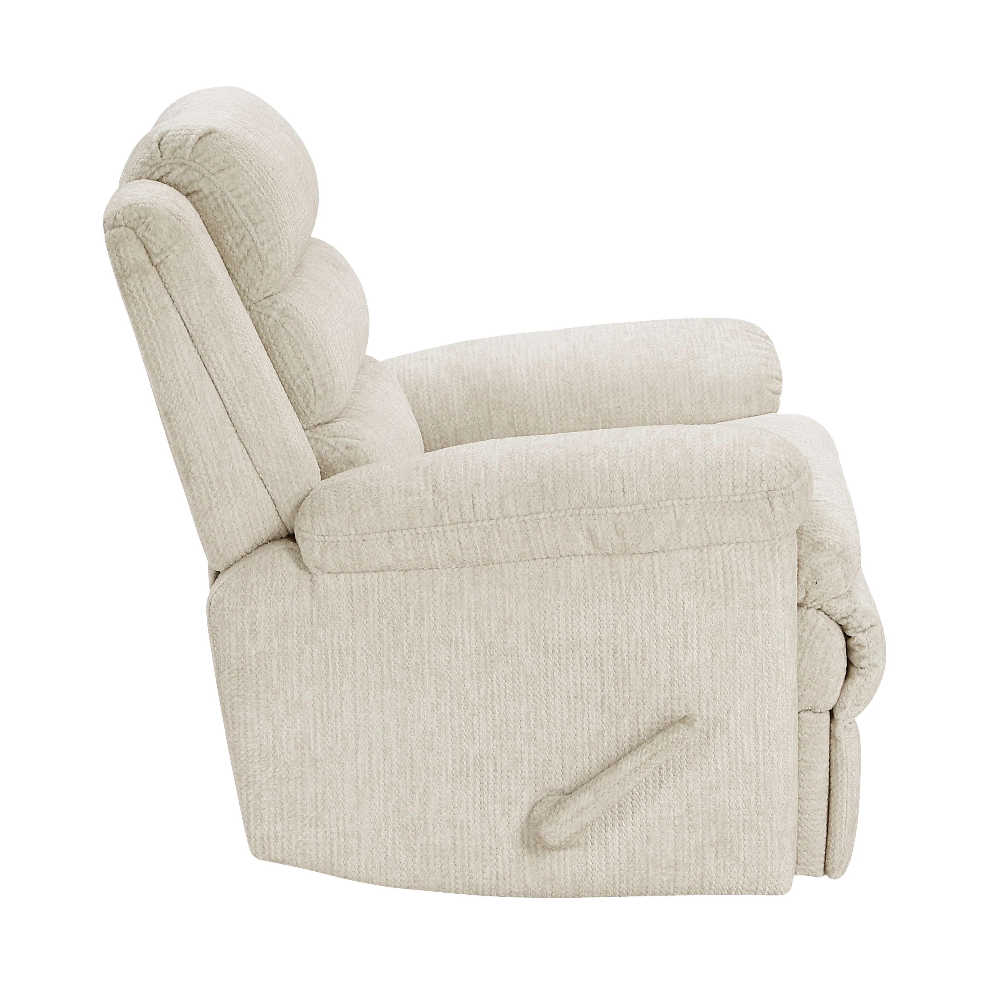 Oxford Beige Swivel Glider Reclining Chair - Image 3