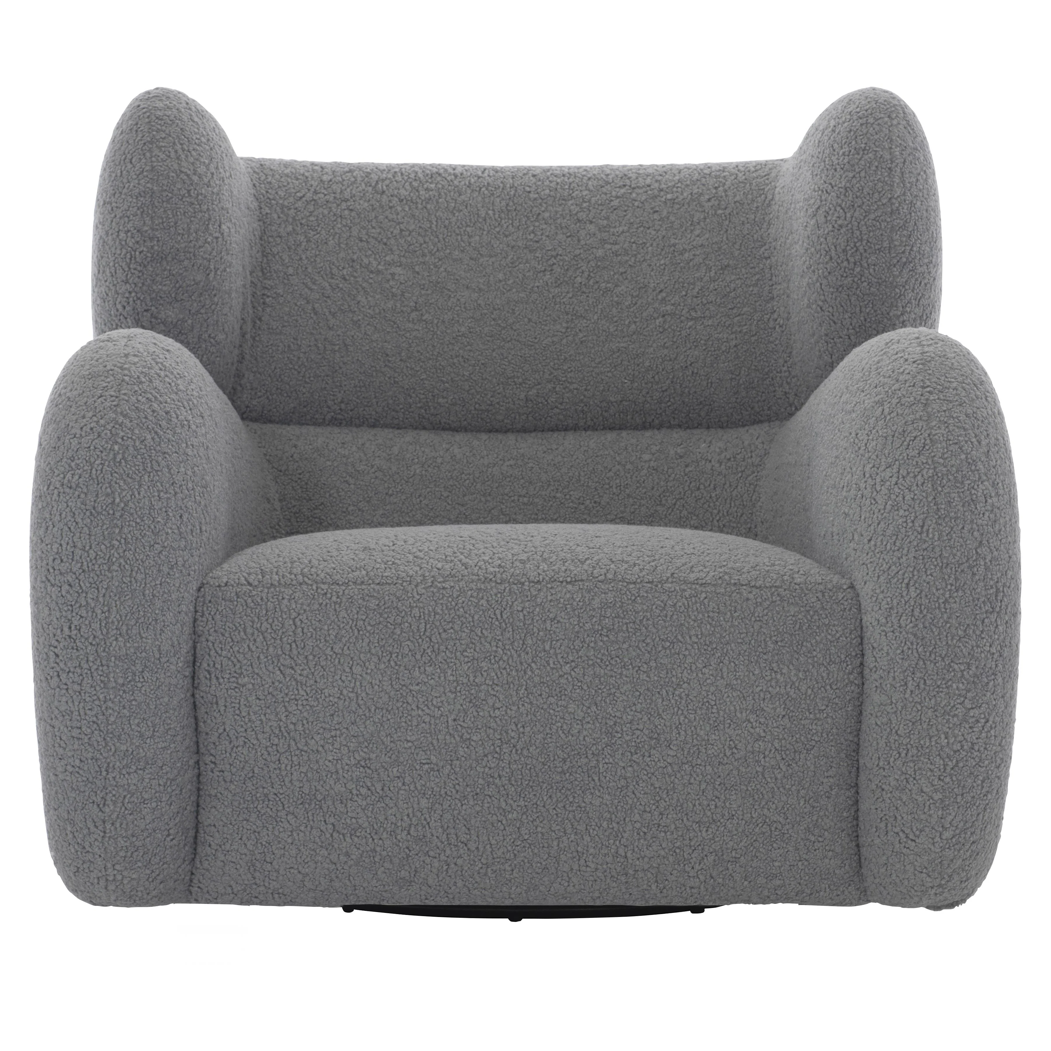 Pablo Grey Fabric Swivel Chair - Image 2