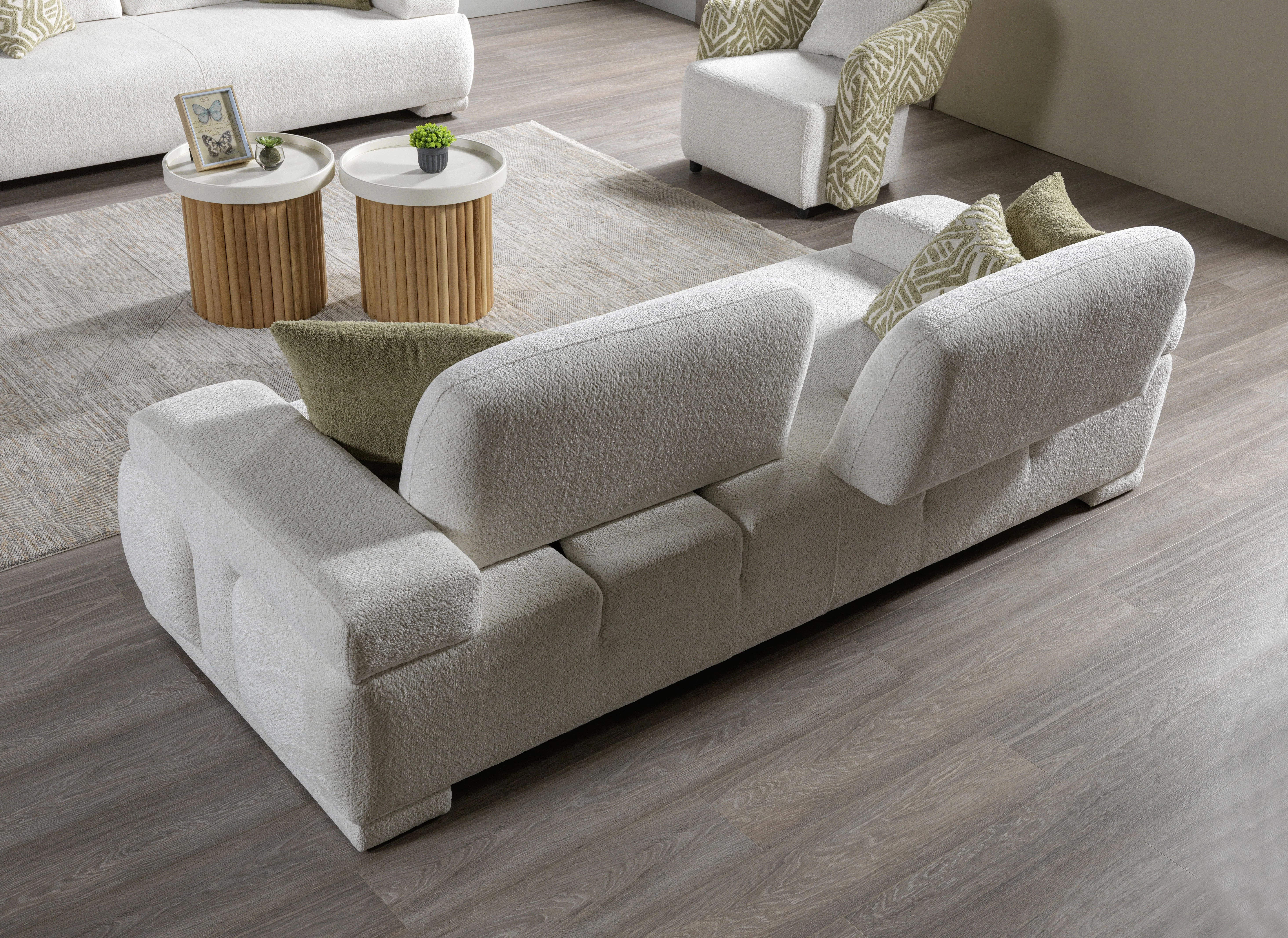 Pablo White Loveseat - Image 2