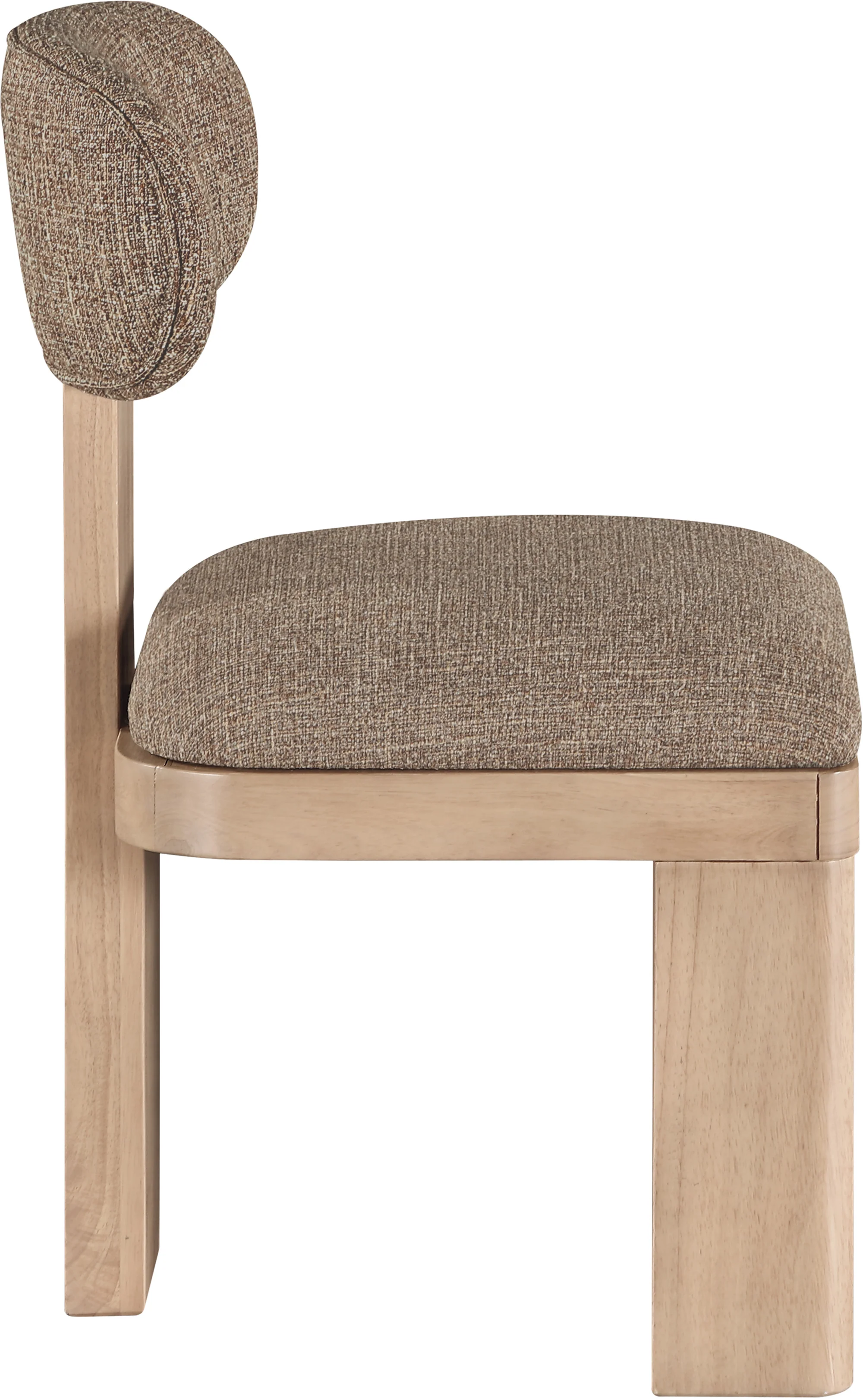 Pacific Brown/Natural Textured Fabric Upholstered Dining Chair (Set of 2) - Image 4