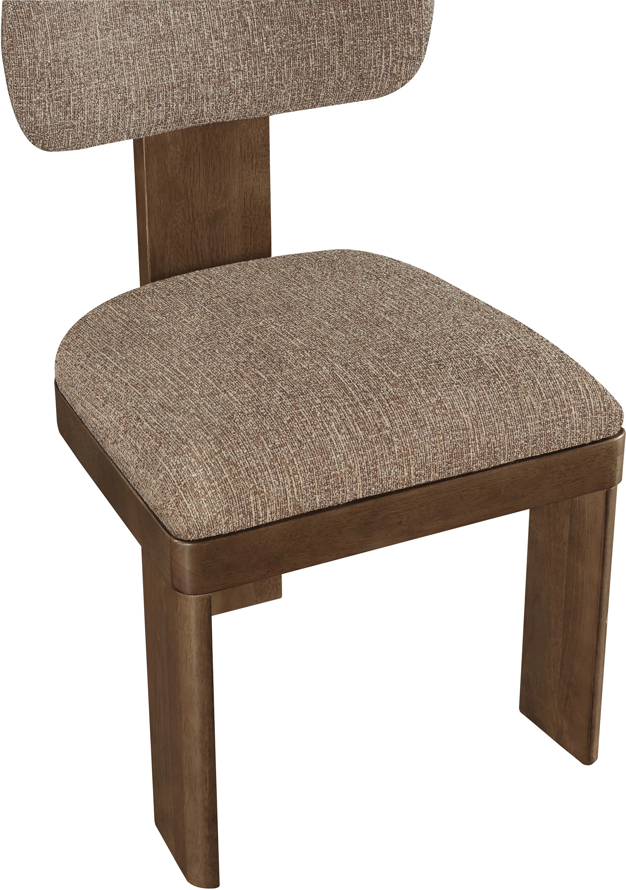 Pacific Brown/Walnut Textured Fabric Upholstered Dining Chair (Set of 2) - Image 7