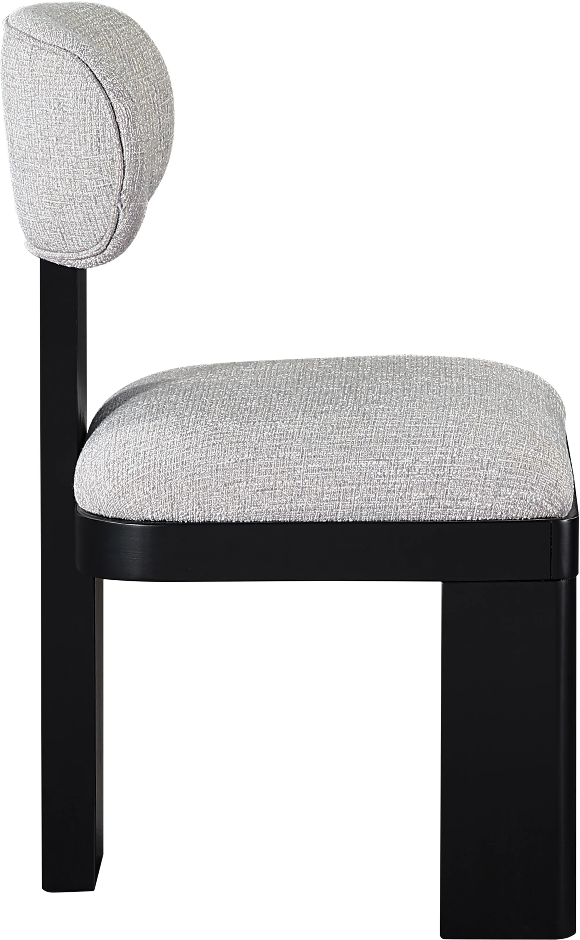 Pacific Grey/Black Textured Fabric Upholstered Dining Chair (Set of 2) - Image 4