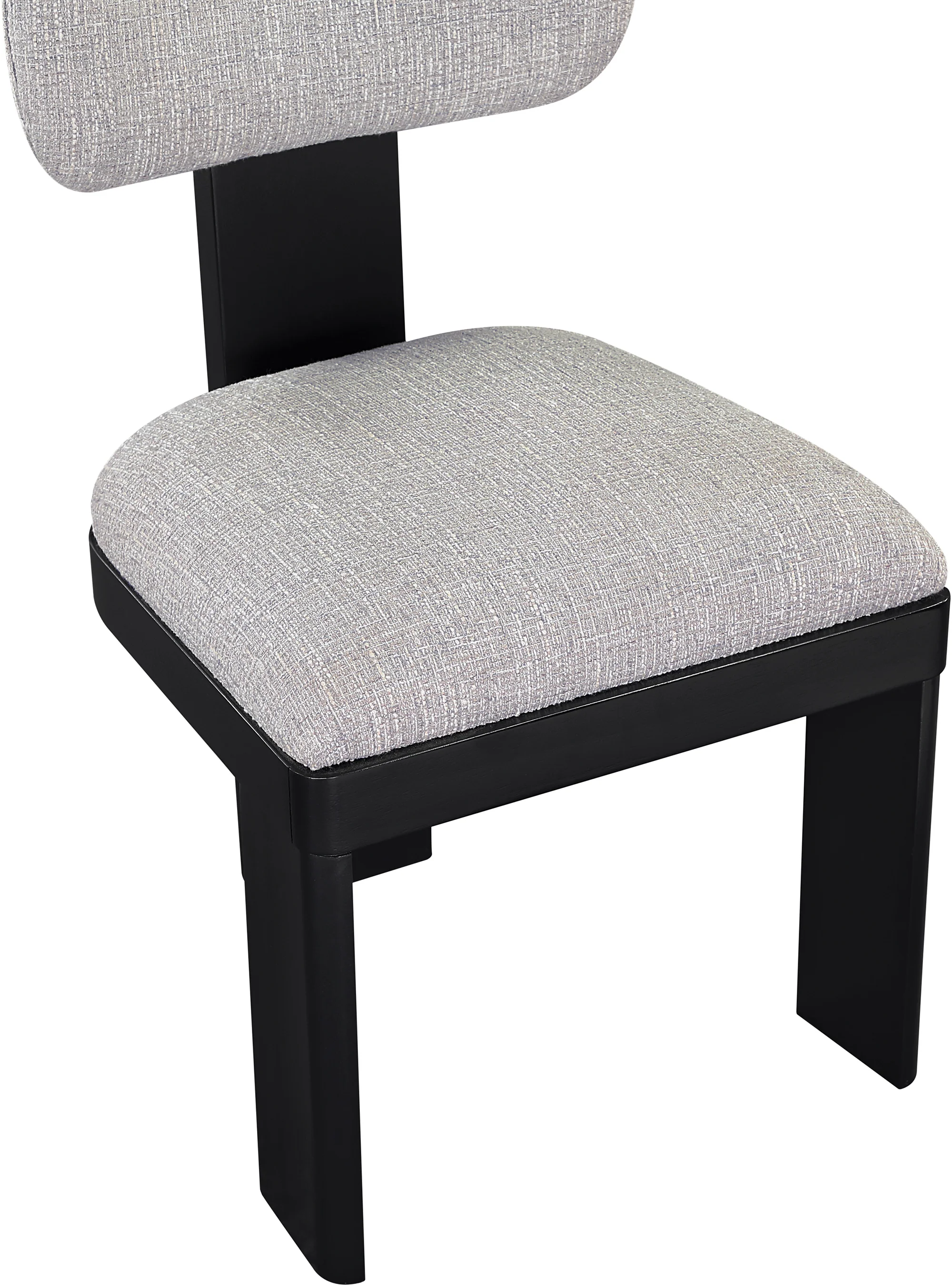 Pacific Grey/Black Textured Fabric Upholstered Dining Chair (Set of 2) - Image 7