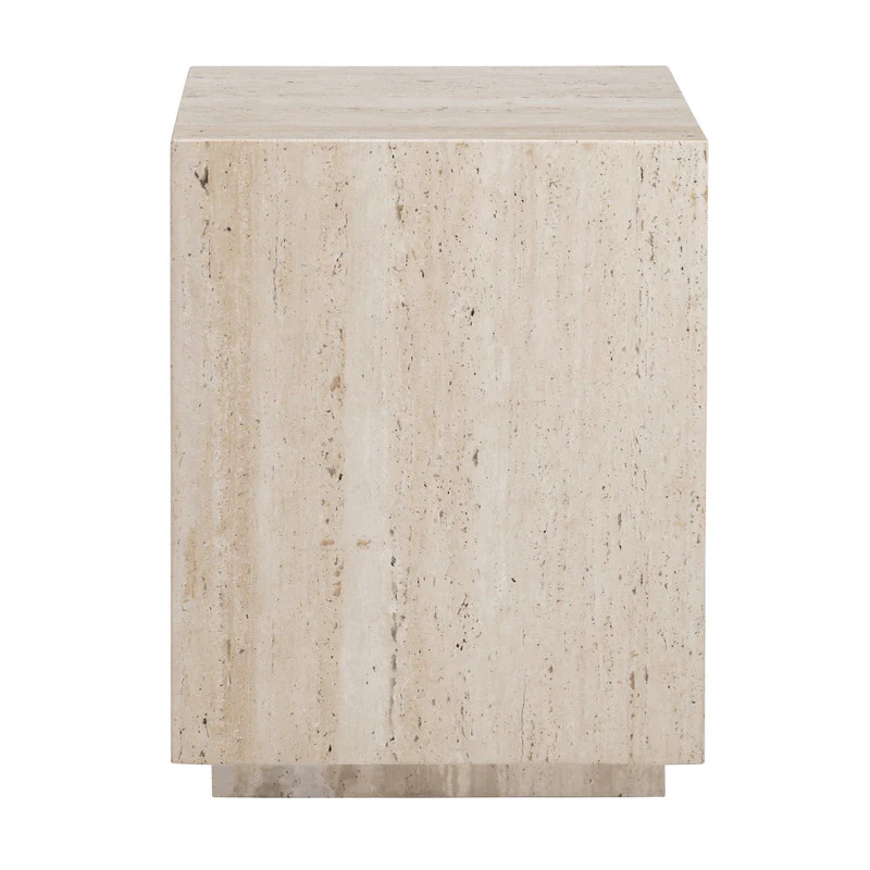 Palermo Beige/Brown Travertine End Table - Image 5