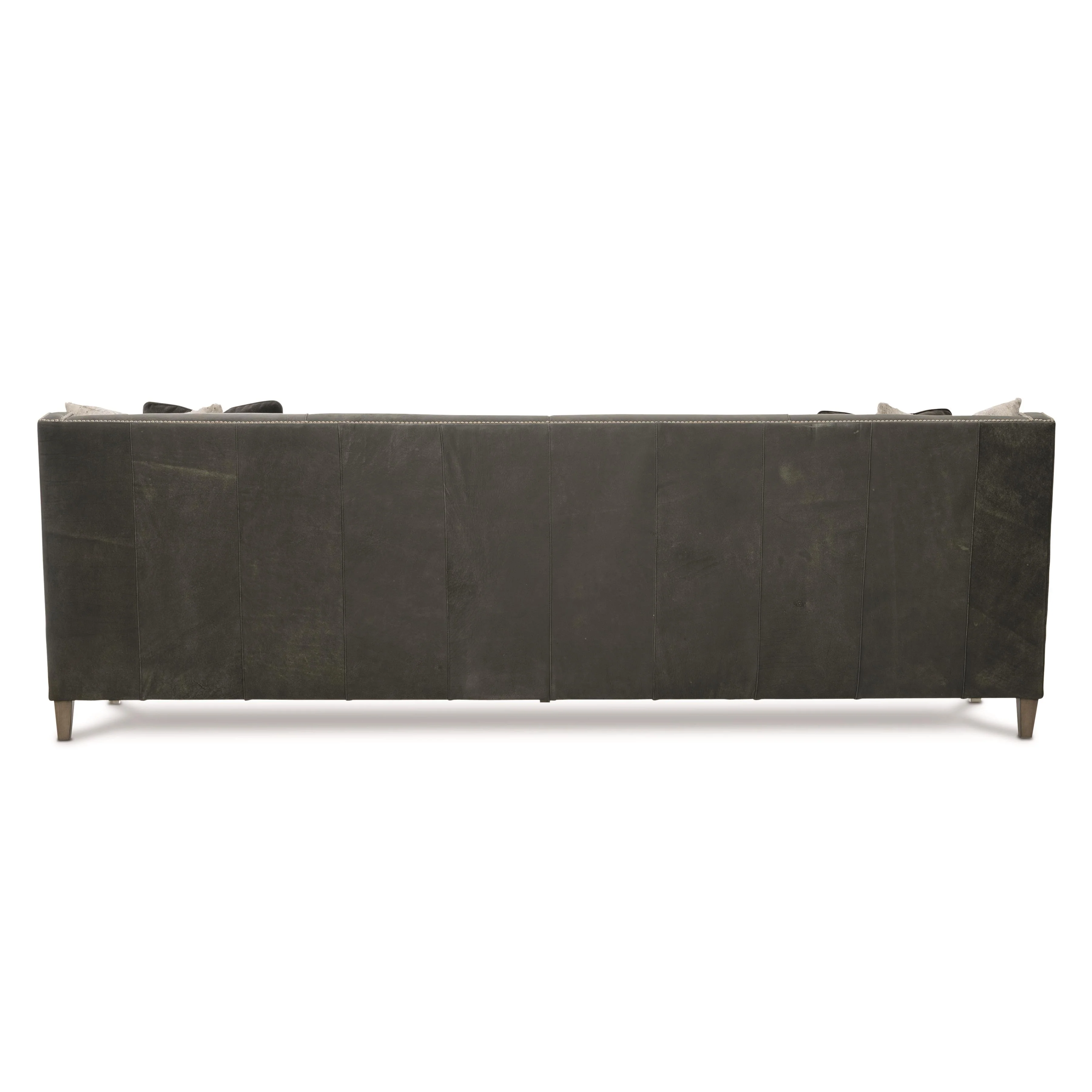 Palisades Charcoal Leather Sofa - Image 4