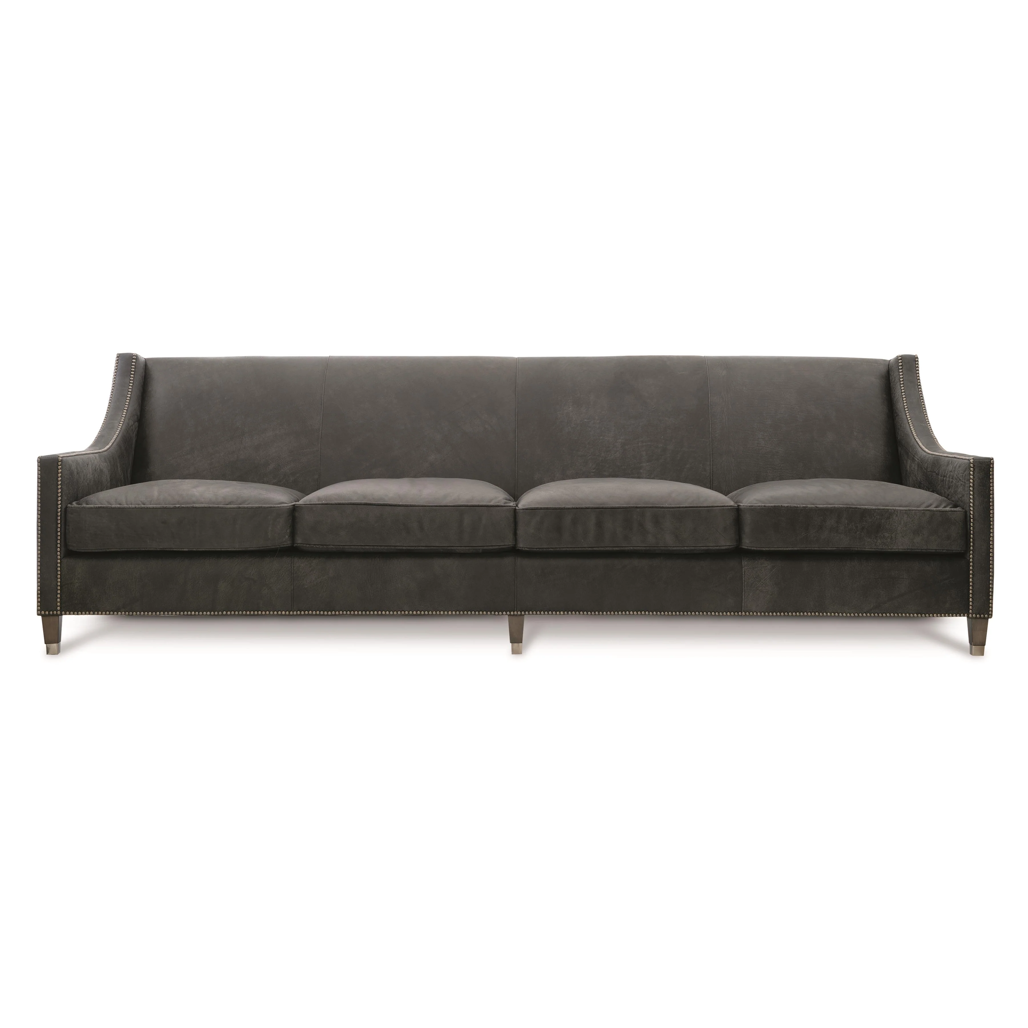 Palisades Charcoal Leather Sofa - Image 8