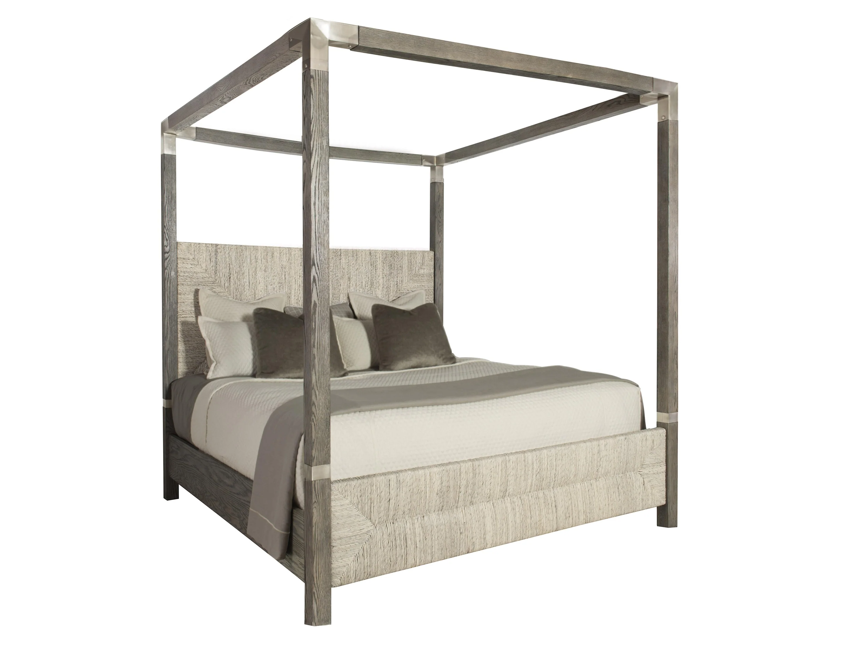 Palma Rustic Grey/Light grey Canopy King Bed