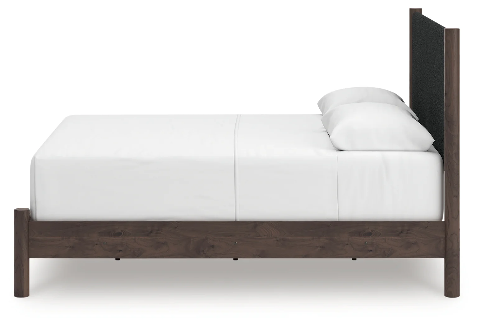Pamytta Brown/Black Queen Upholstered Panel Bed, Dresser and Mirror (Online Special Price) - Image 13