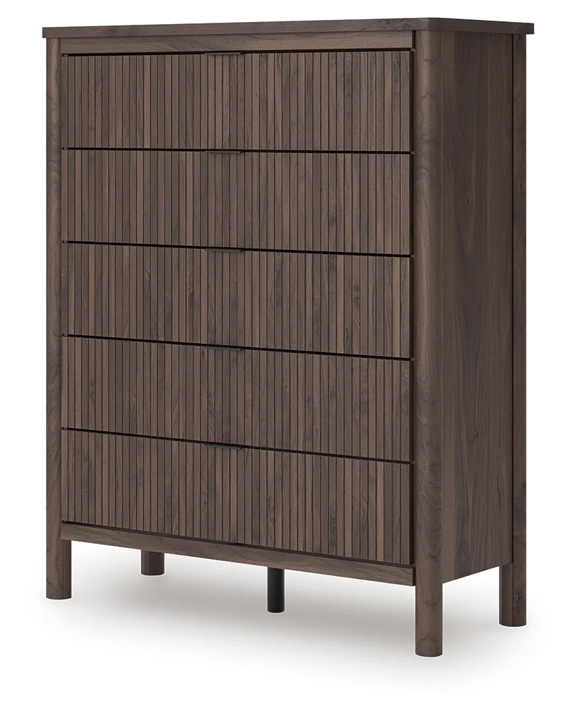 Pamytta Brown Five Drawer Wide Chest (Online Special Price) - Image 5