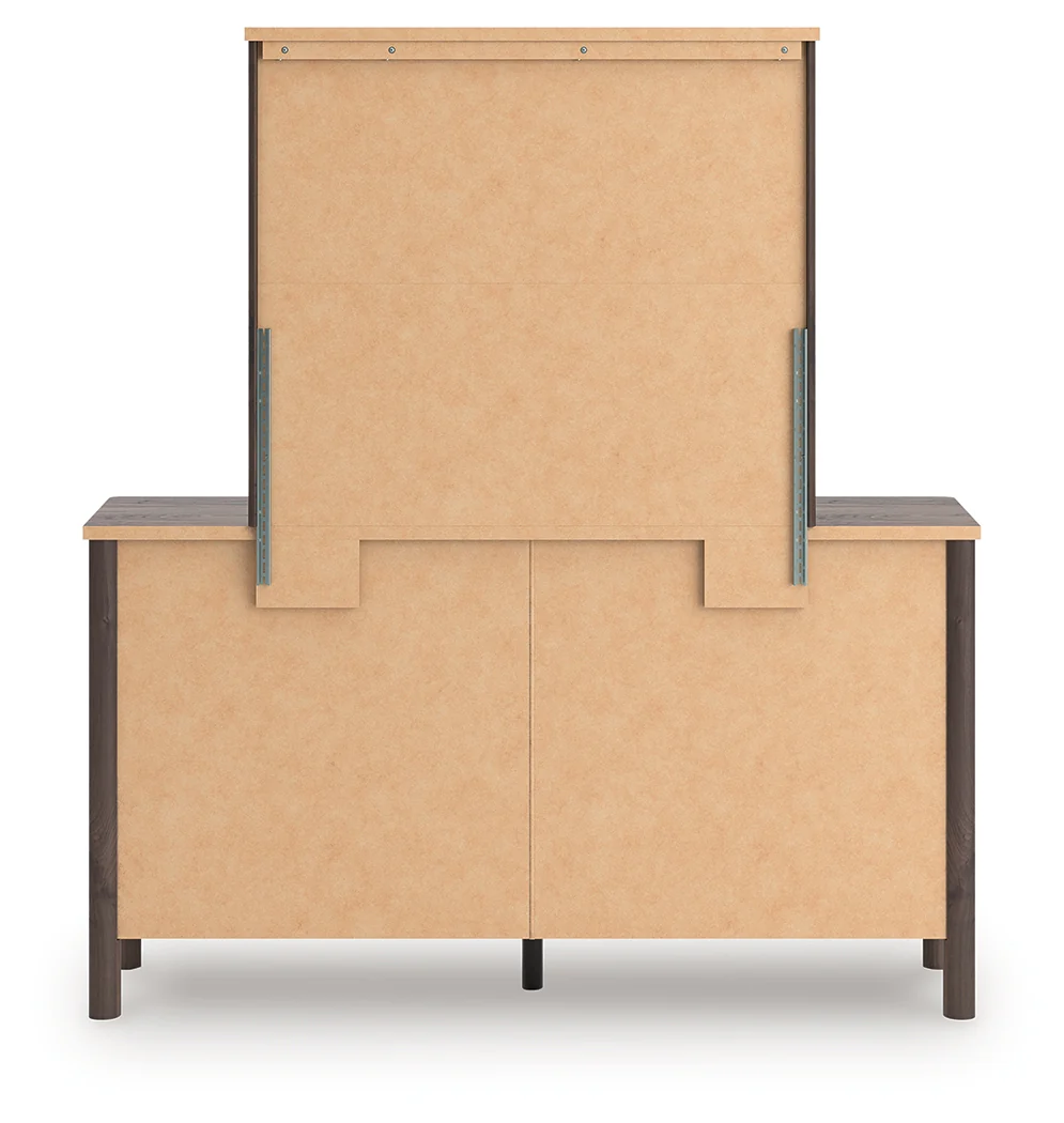 Pamytta Brown Full Upholstered Platform Bed, Dresser and Mirror (Online Special Price) - Image 6