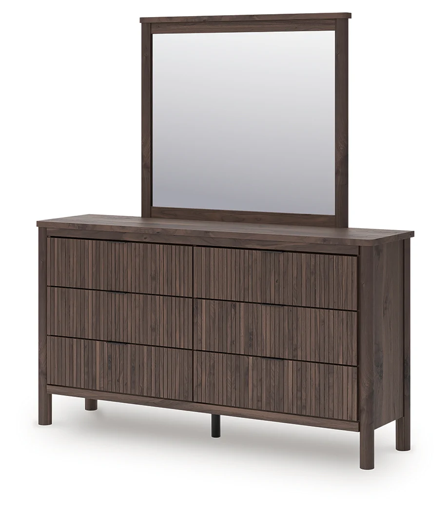Pamytta Brown King Panel Bed, Dresser, Mirror and Nightstand - Image 15