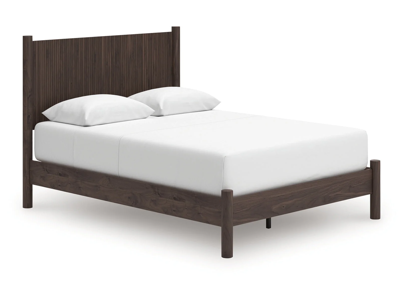 Pamytta Brown Queen Panel Platform Bed (Online Special Price)