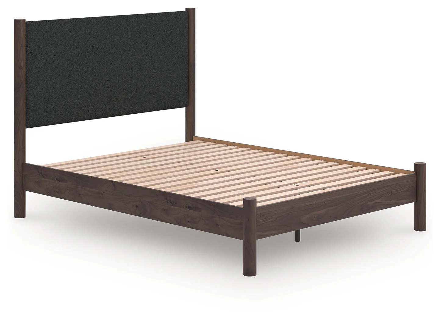 Pamytta Brown Queen Upholstered Panel Platform Bed - Image 2