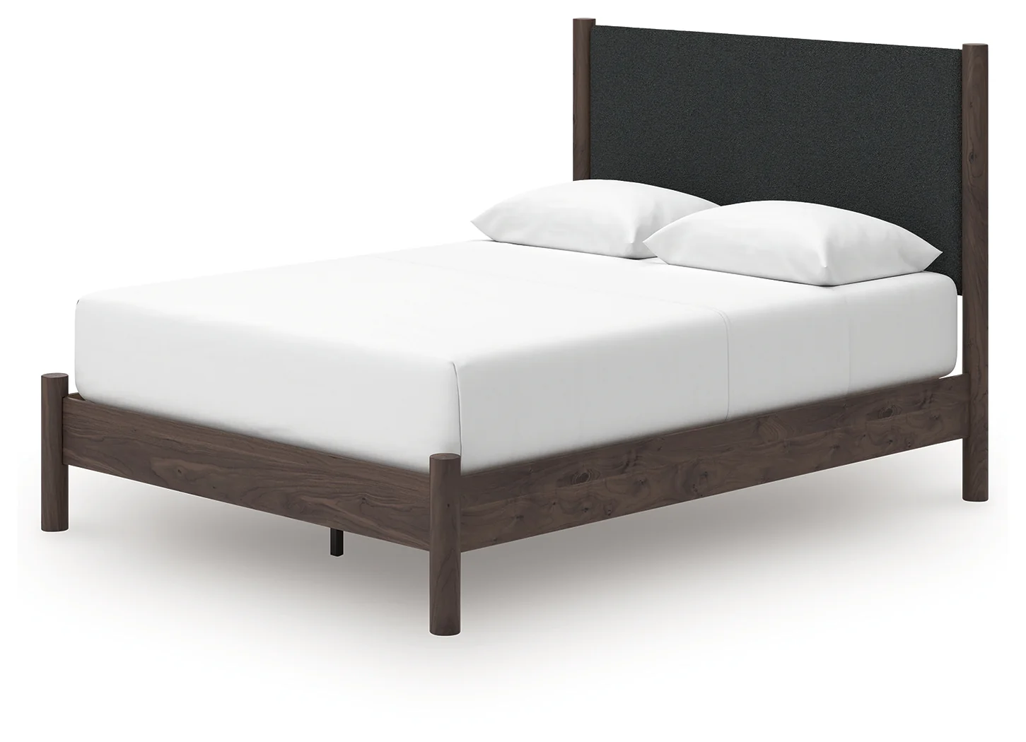 Pamytta Brown Queen Upholstered Panel Platform Bed - Image 4