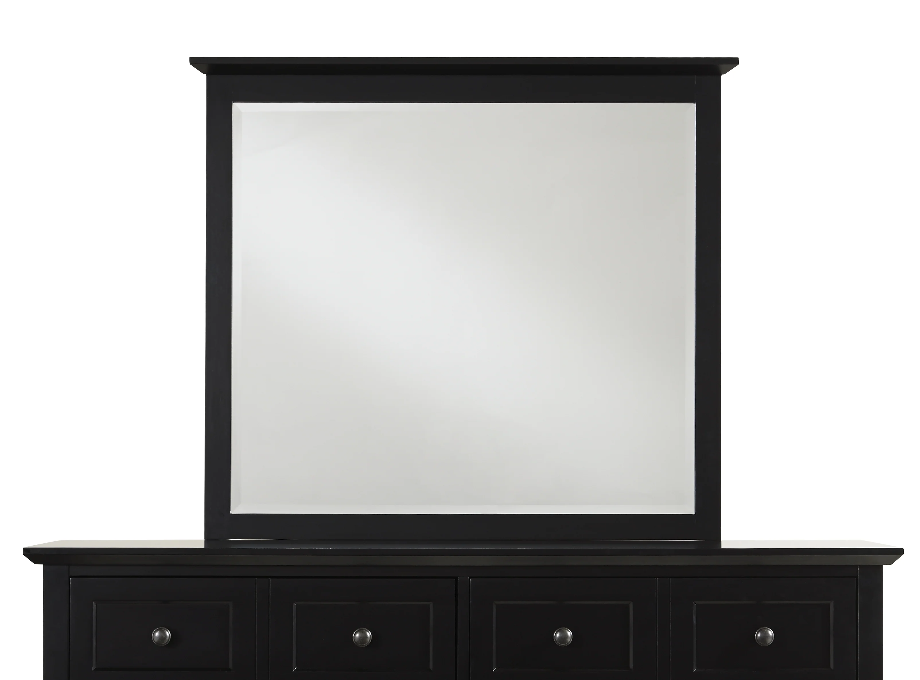 Paragon Beveled Glass Mirror in Black - Image 3