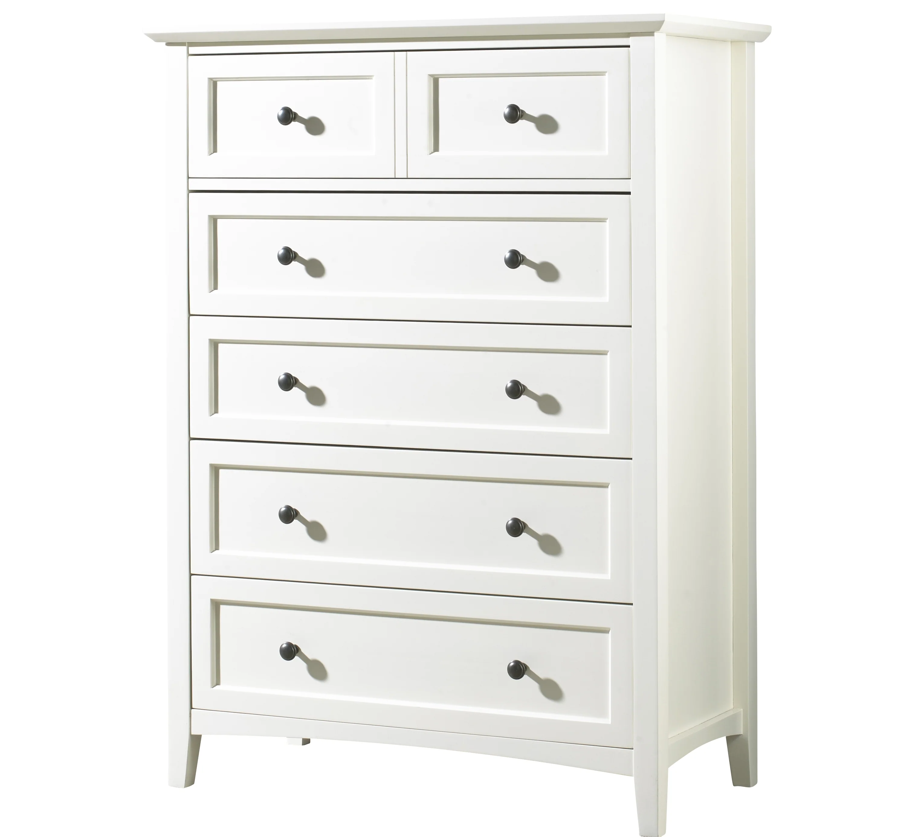 Paragon Five Drawer Chest in White - Image 4