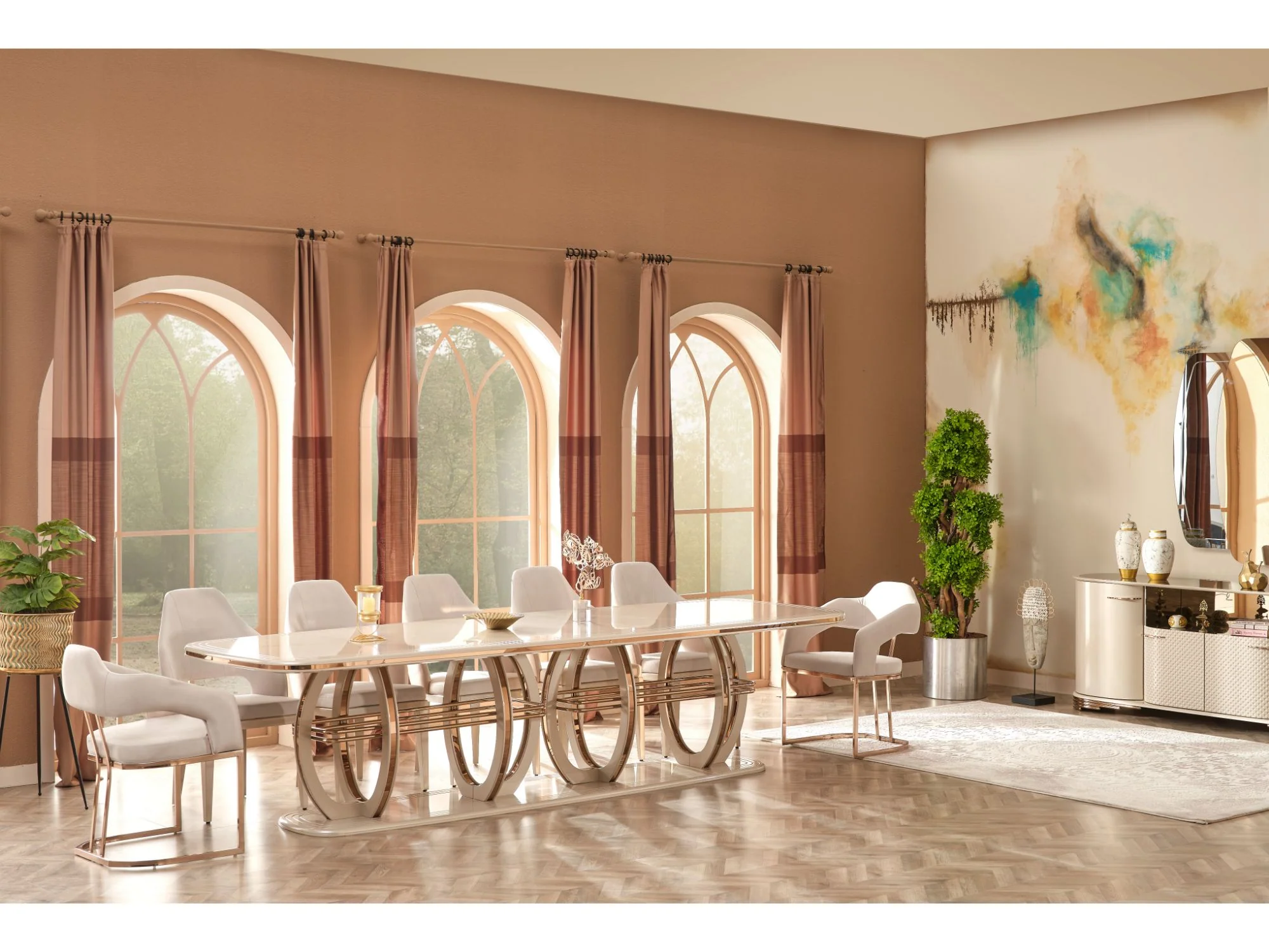 Paris Beige Dining Table (78") - Image 10