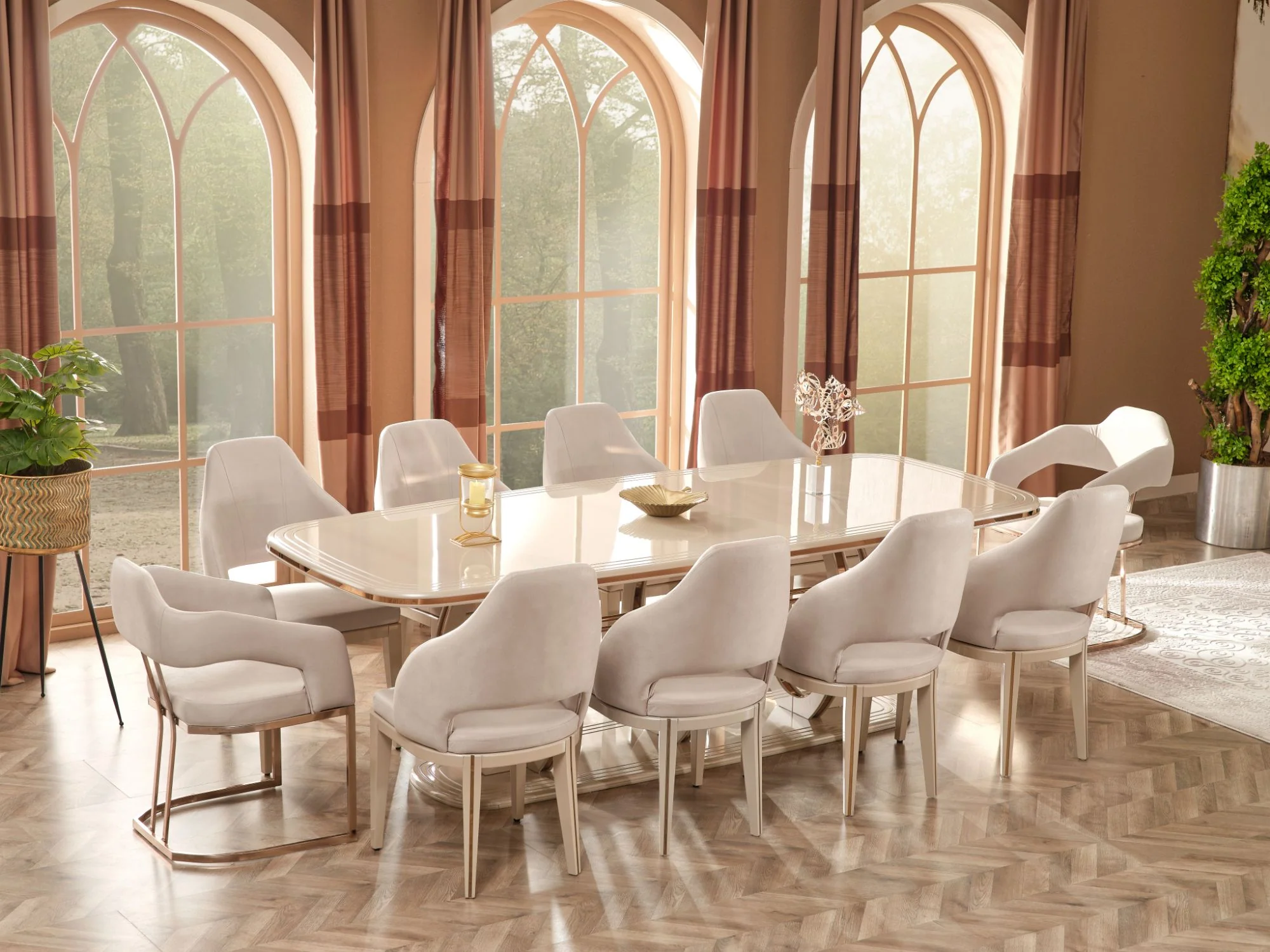 Paris Beige Dining Table (78") - Image 11