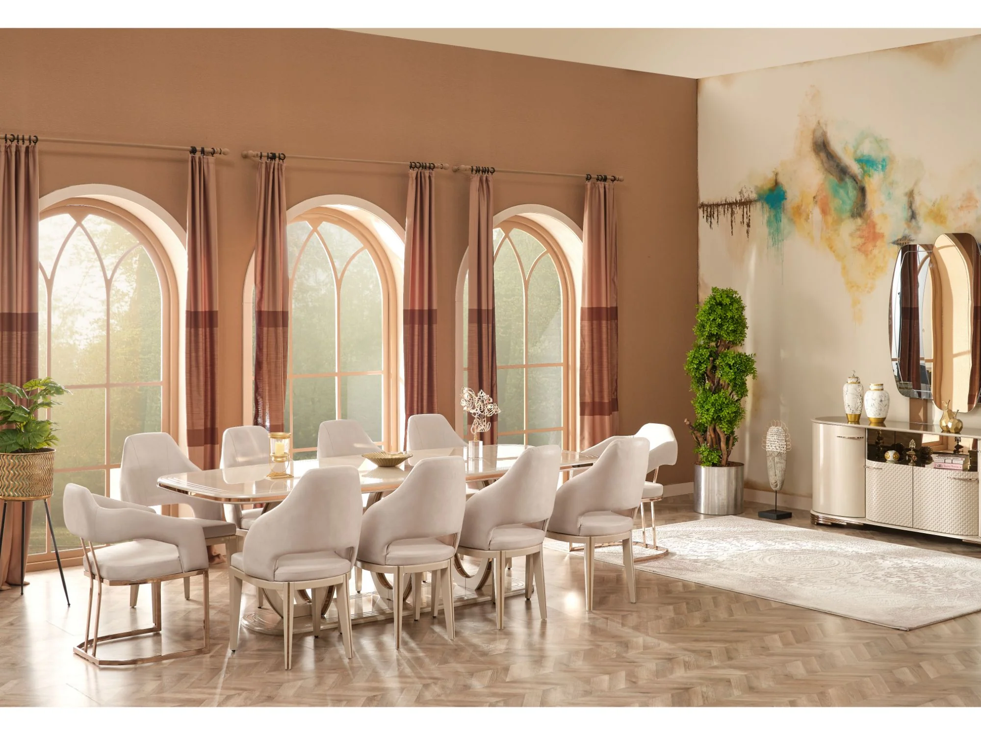 Paris Beige Dining Table (78") - Image 12
