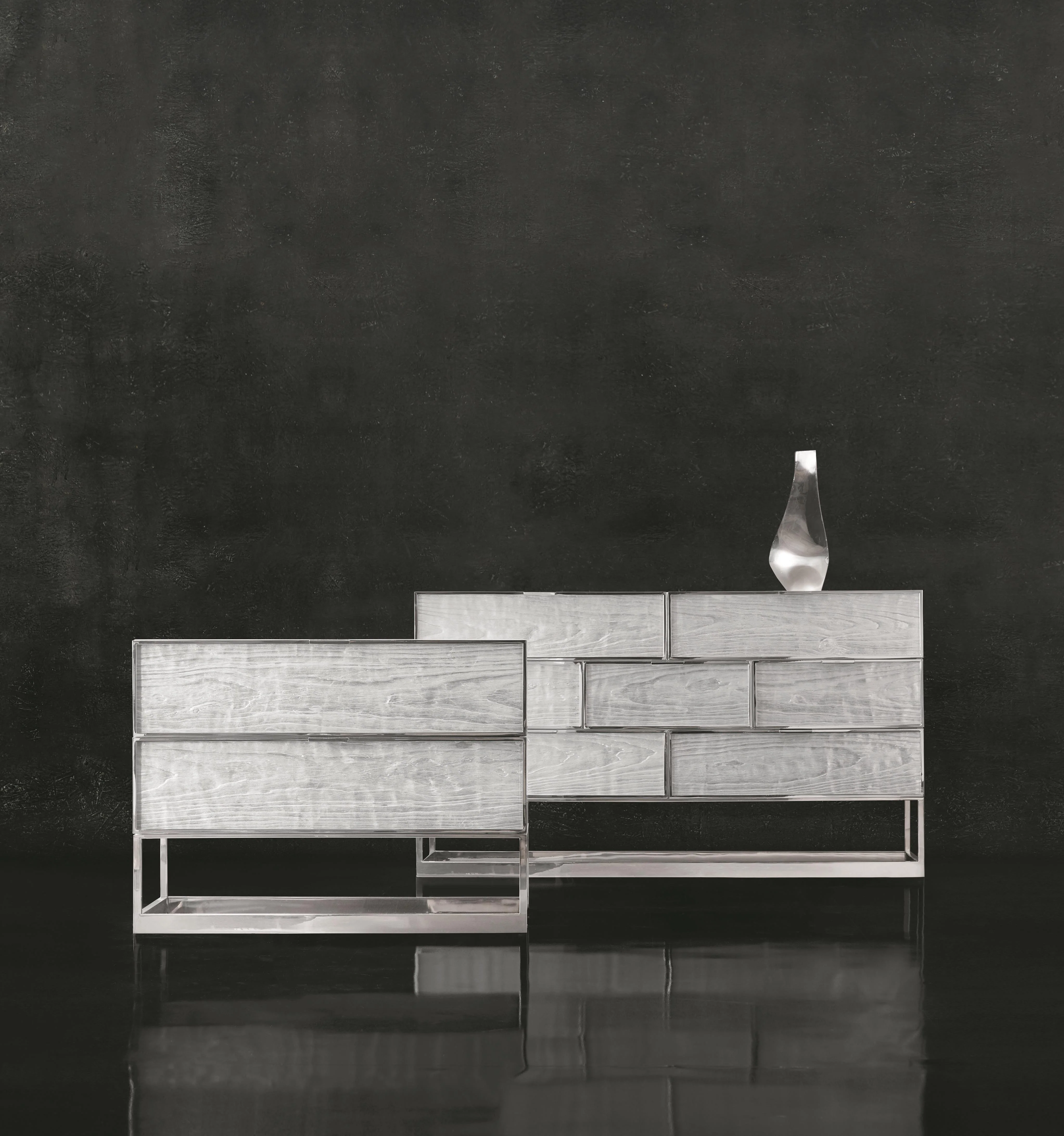 Parkhurst White/Silver Nightstand - Image 7