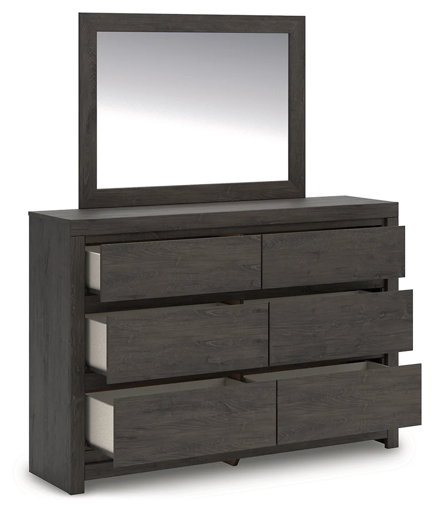 Parlayon Charcoal Dresser & Mirror - Image 3