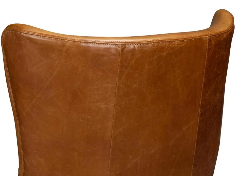 Patron Brown Highback Leather Chair - Image 6