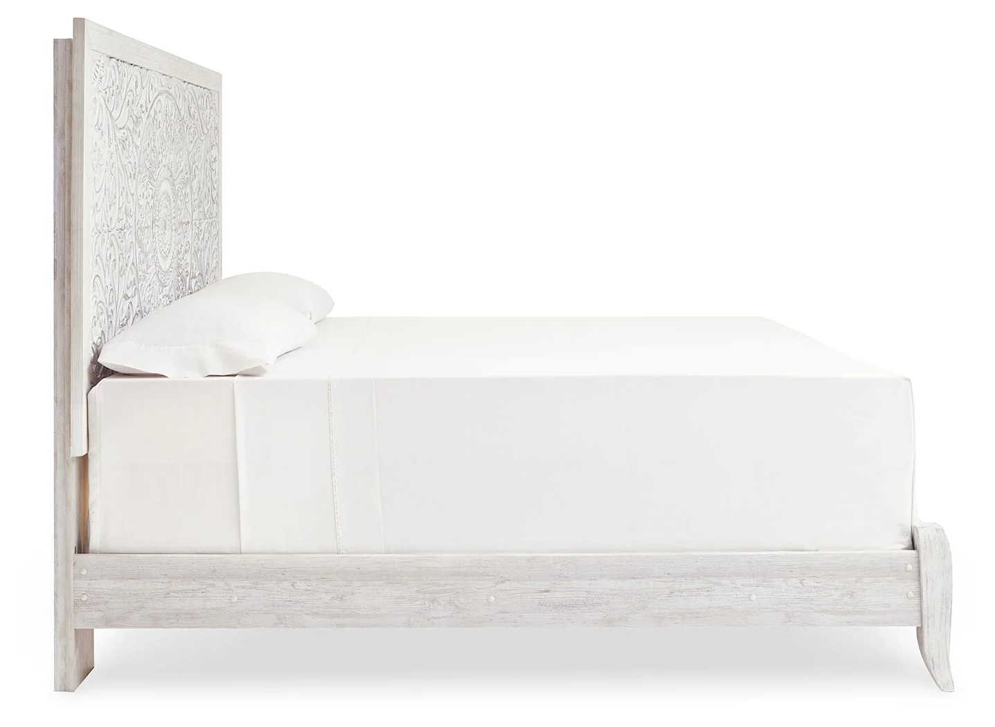 Paxberry Whitewash King Panel Bed & Dresser & Mirror & Nightstand (Online Special Price) - Image 8