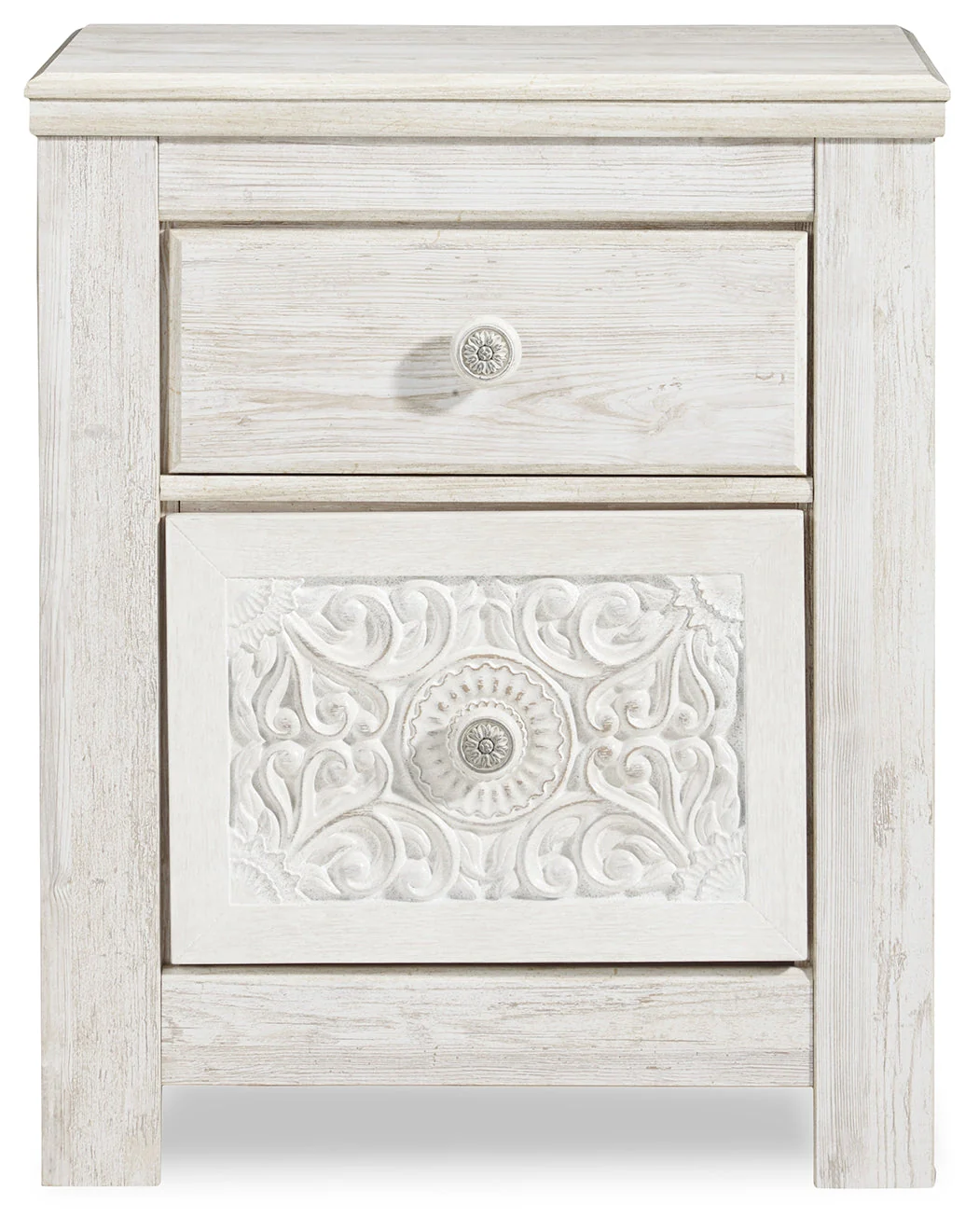 Paxberry Whitewash Queen Panel Bedroom Set with Dresser, Mirror, Chest and Nightstand (Online Special Price) - Image 11