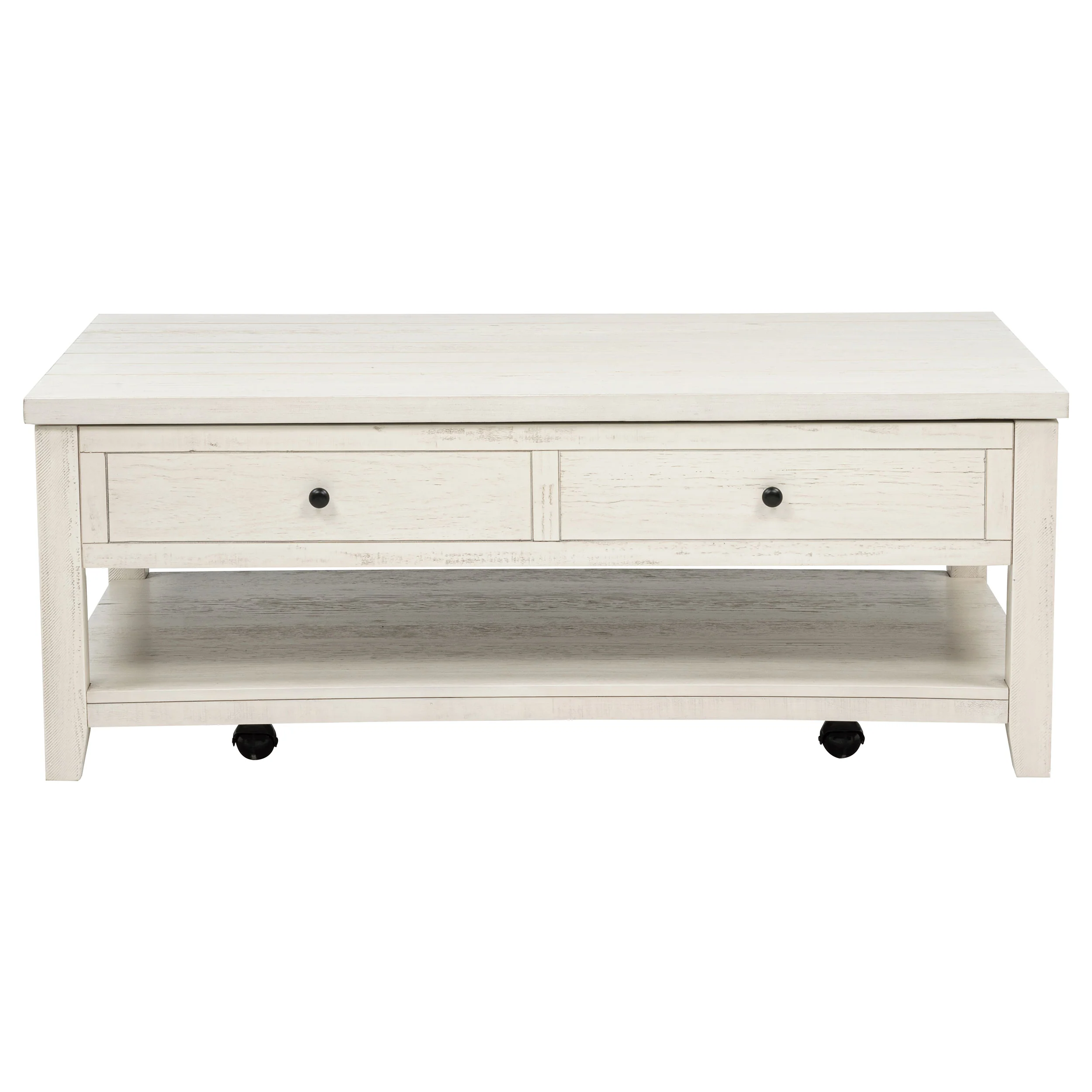 Payne Distressed White 48-inch Mobile Lift Top Coffee Table - Image 5