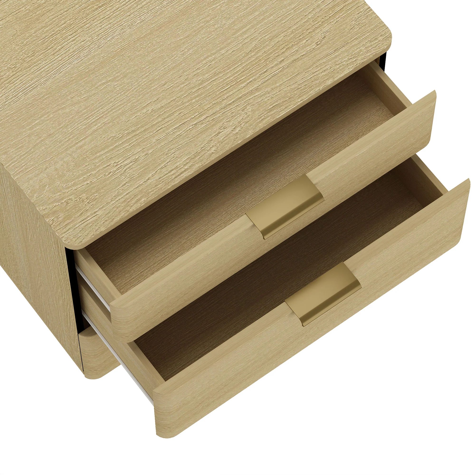 Payton Nightstand in Natural Oak and Gold - Image 5