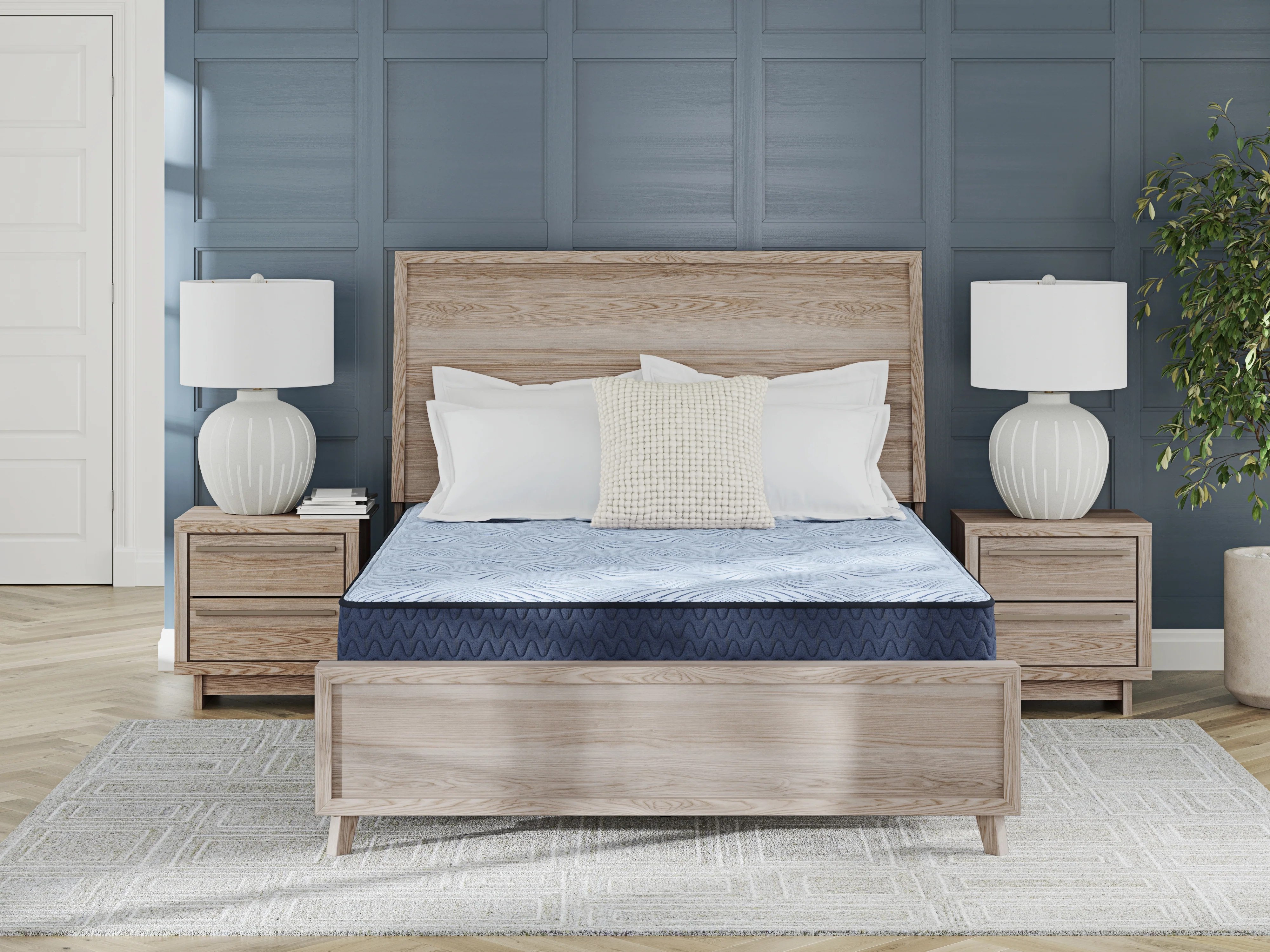 Peak 2.0 10 Hybrid Light Blue Queen Mattress - Image 2