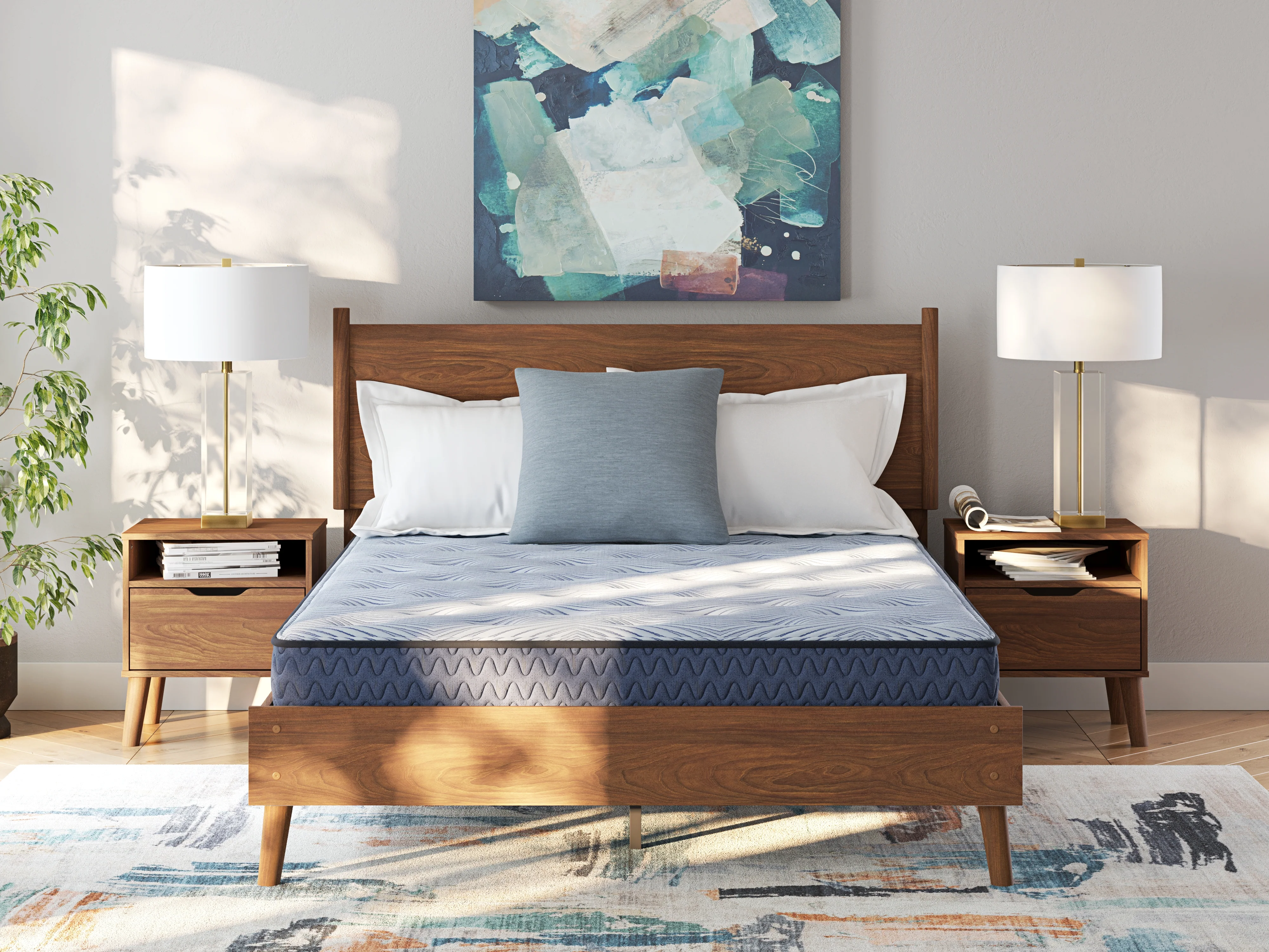 Peak 2.0 Bonnell Light Blue Full Mattress - Image 3
