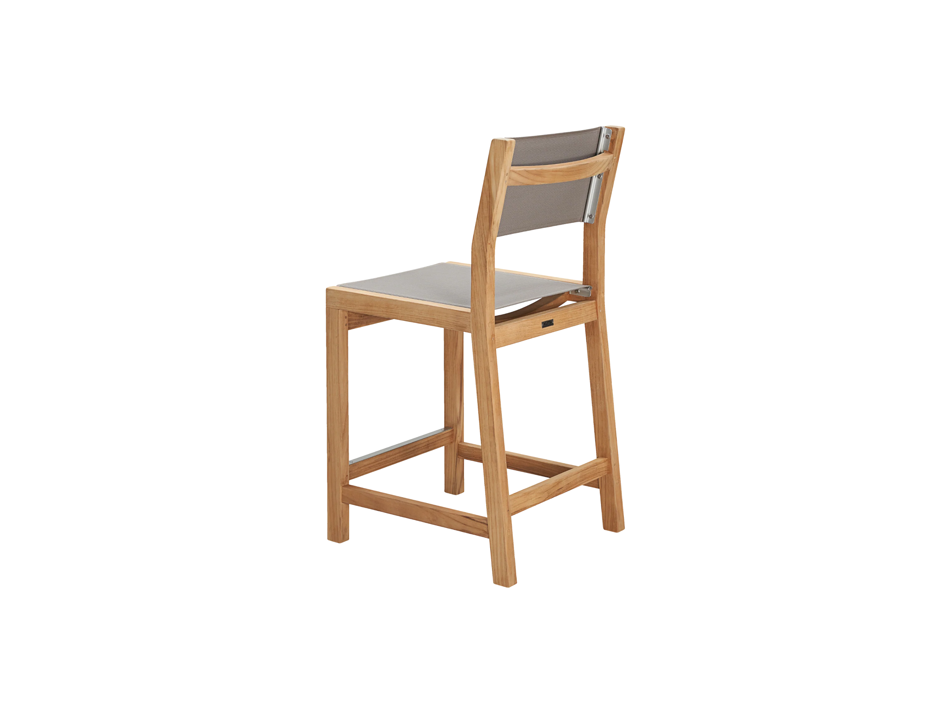 Pearl 7-Piece Rectangular Teak Taupe Outdoor Counter Height Dining Set - Image 5