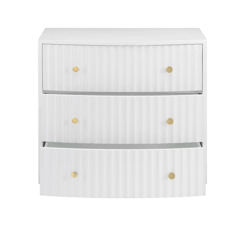 Percy White Three-Drawer Chest - Image 3