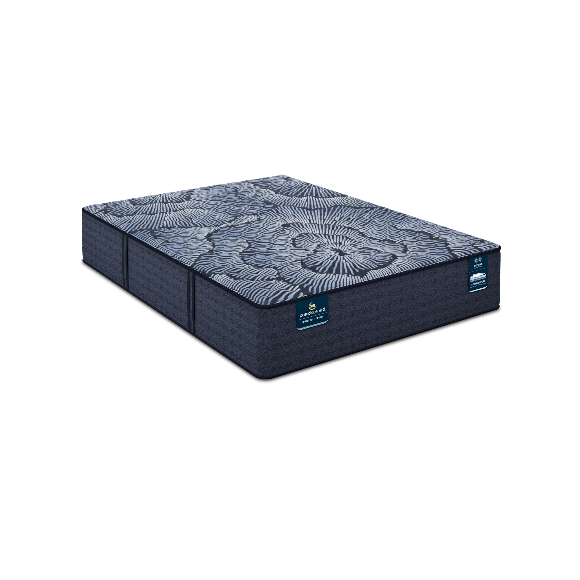 Perfect Sleeper X Excelled 13.75" Dark Blue/Black Hybrid King Extra Firm Mattress - Image 8