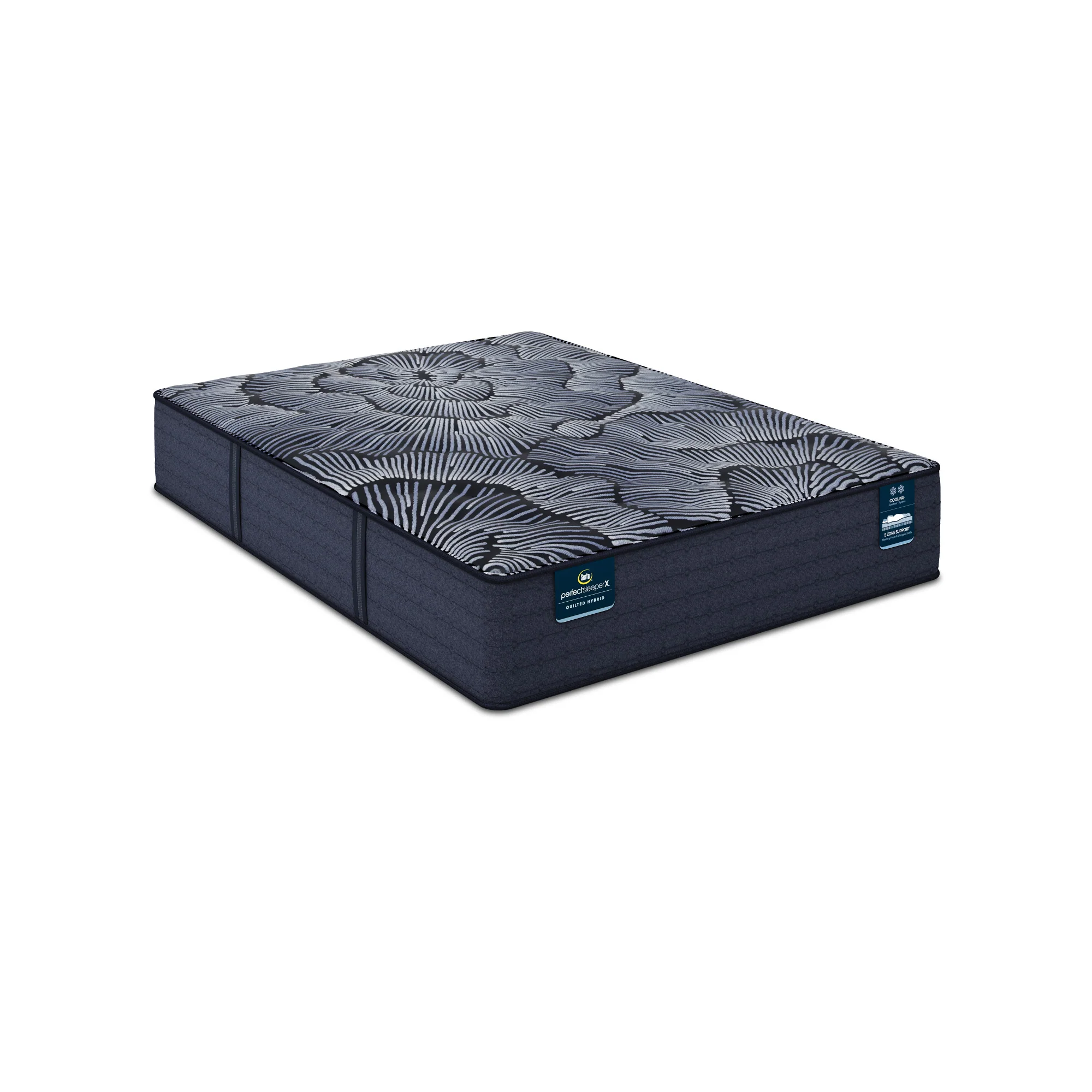 Perfect Sleeper X Excelled 14.25" Dark Blue/Black Hybrid Full Plush Mattress - Image 9