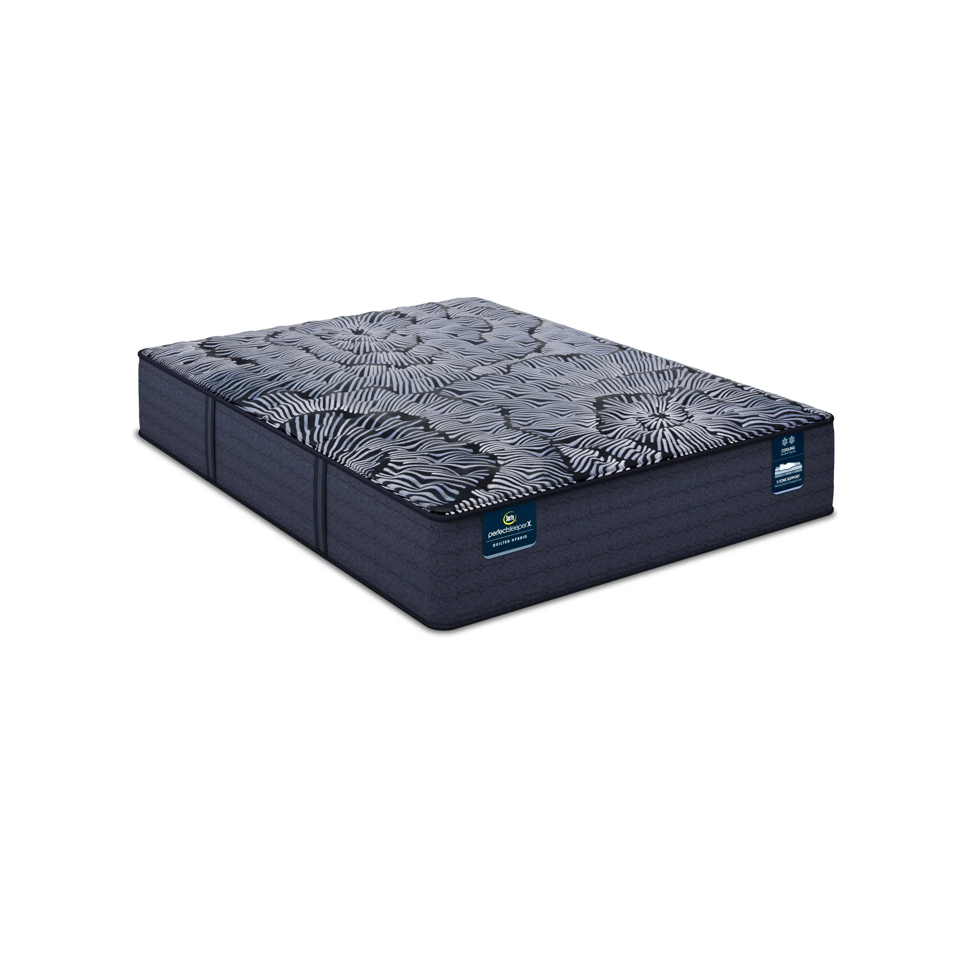 Perfect Sleeper X Knox 13.5" Dark Blue/Black Hybrid Full Firm Mattress - Image 8