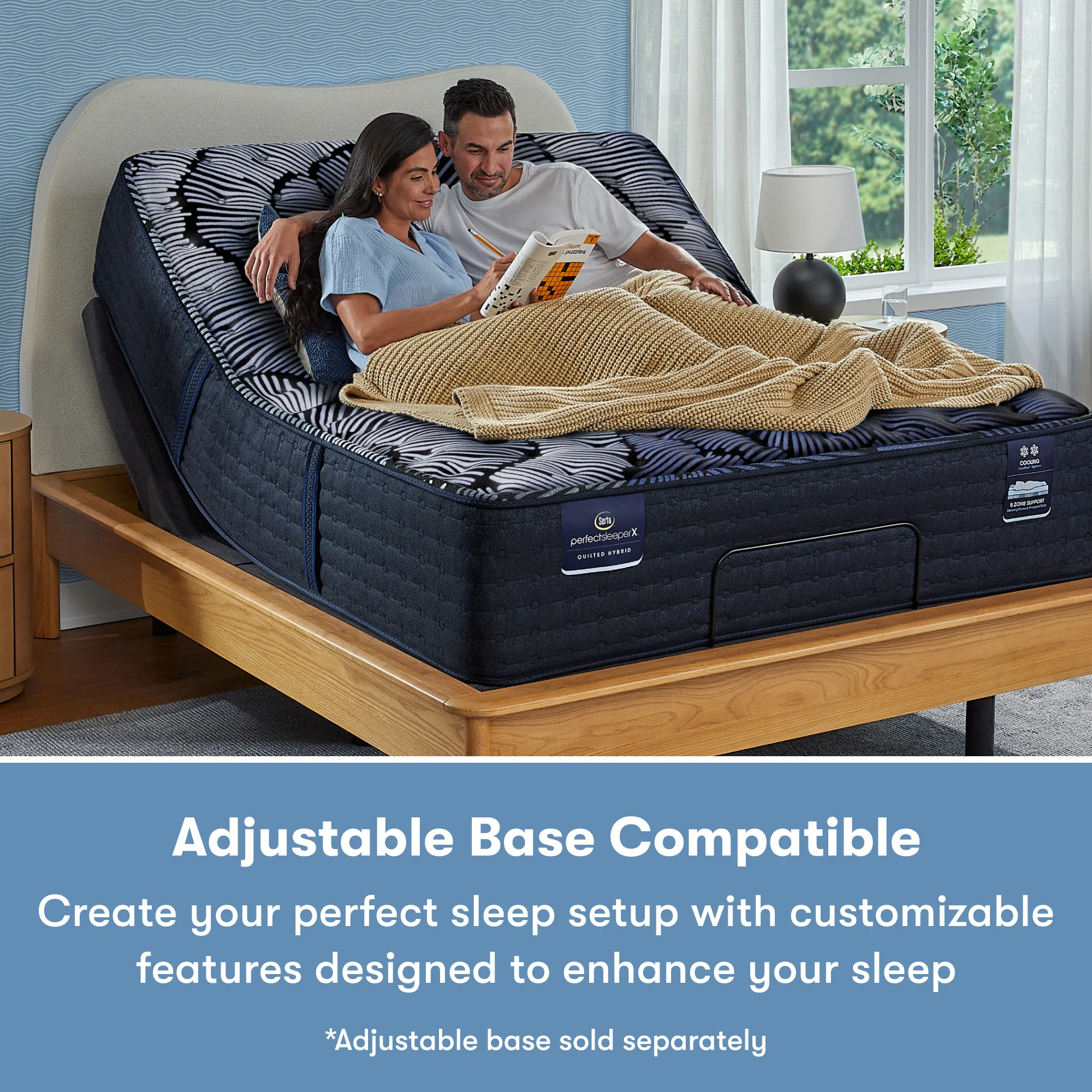 Perfect Sleeper X Max 15.25" Dark Blue/Black Hybrid Full Firm Pillow Top Mattress - Image 8