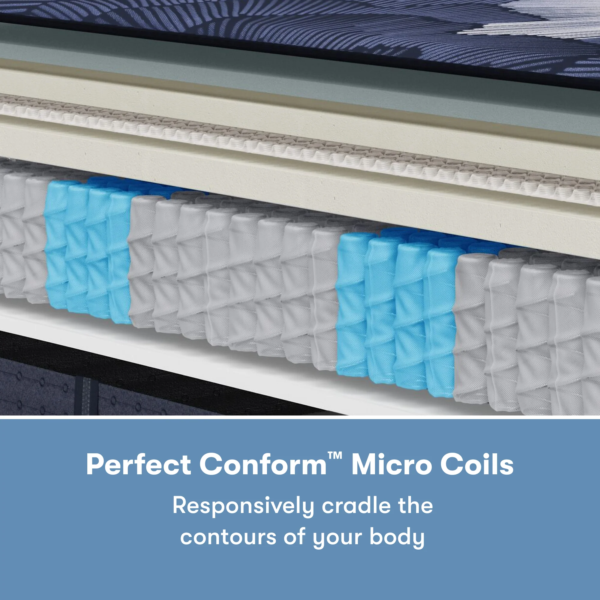 Perfect Sleeper X Prescott 14" Dark Blue/Black Hybrid California King Medium Firm Mattress - Image 5