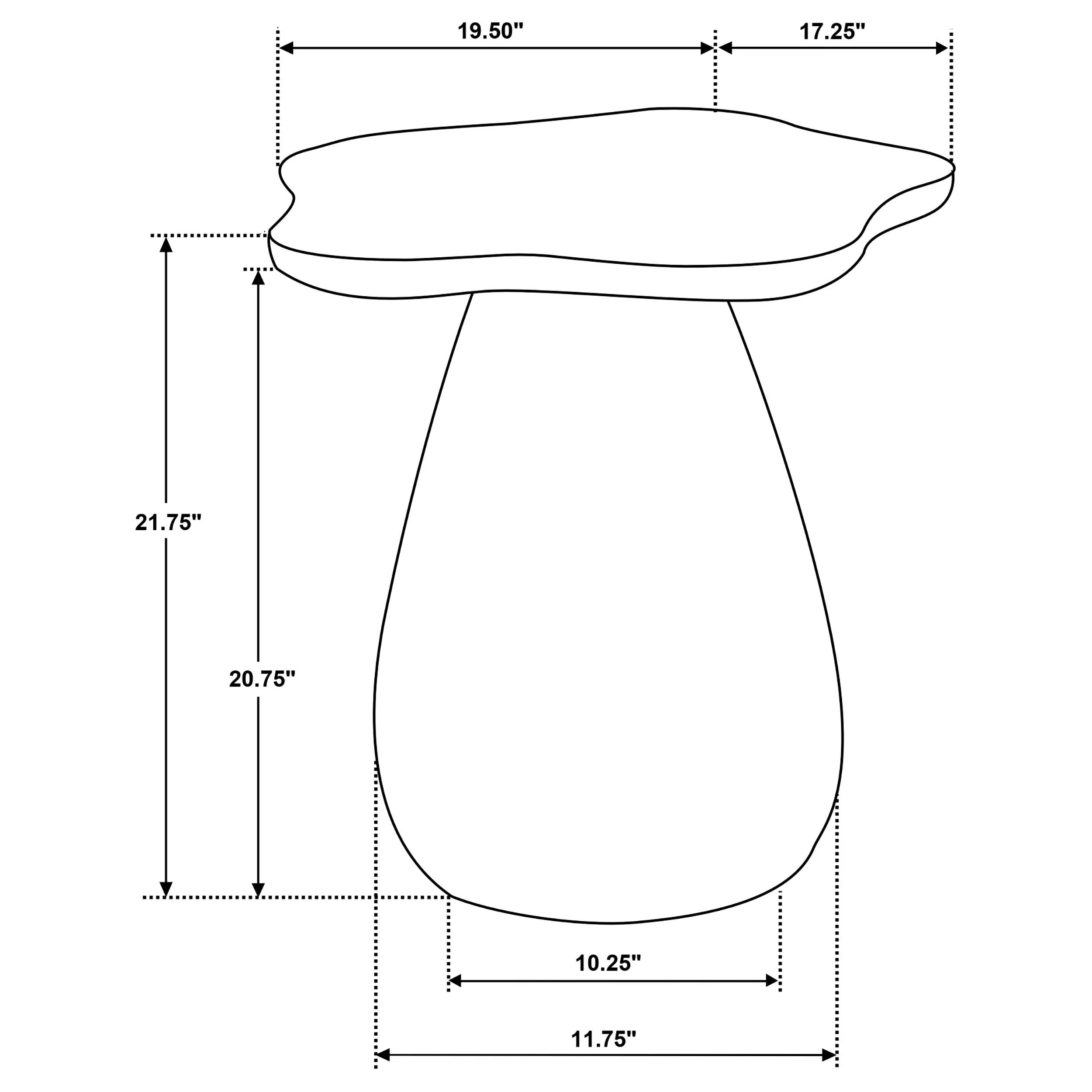Perth Off White 20-inch Side Table with Cloud-Shaped Top - Image 6