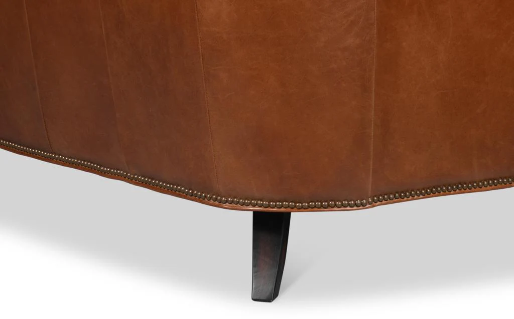 Philipe Brown Distilled Leather Sofa - Image 8