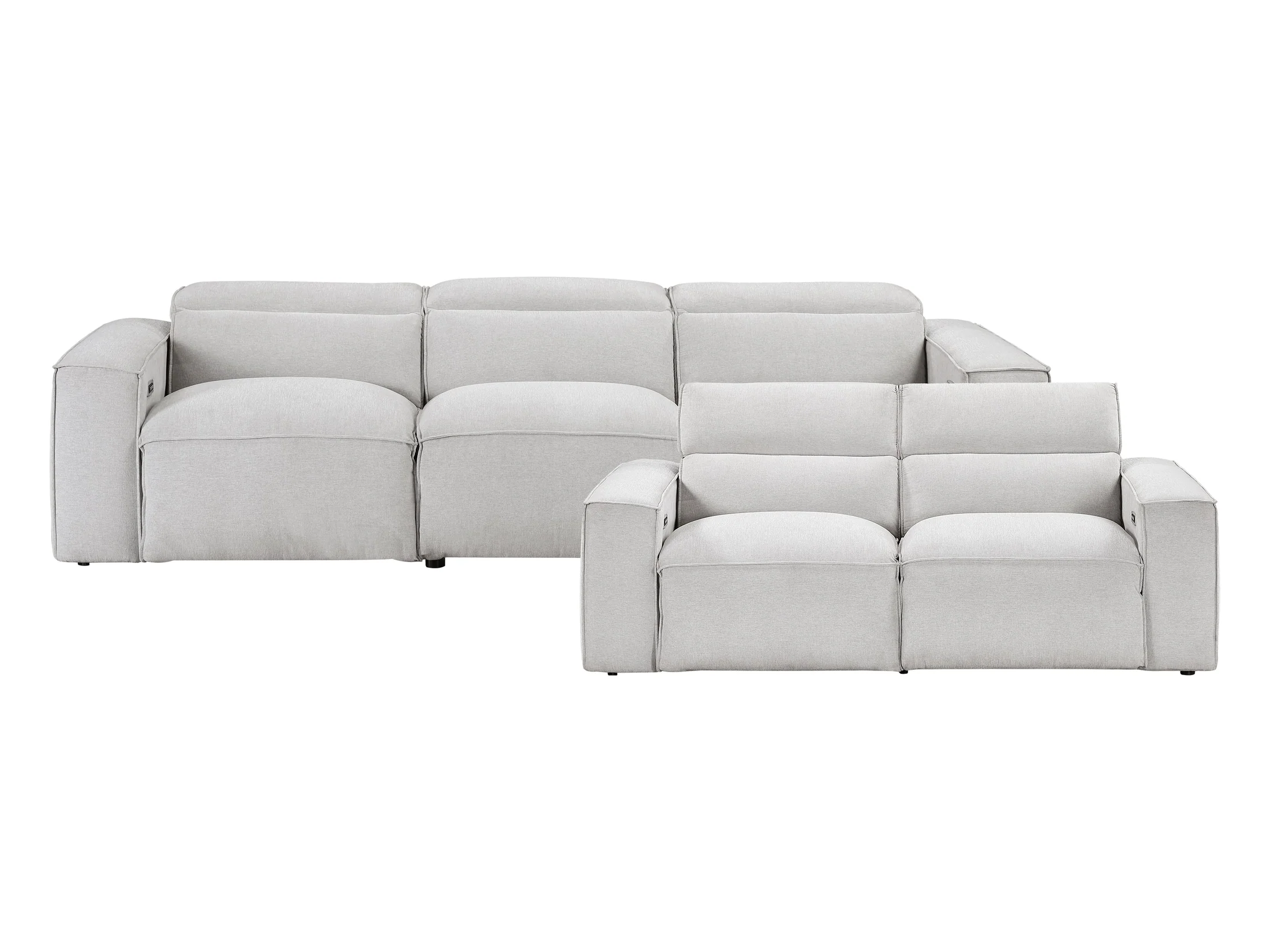 Phoebe Light Gray Sofa and Loveseat