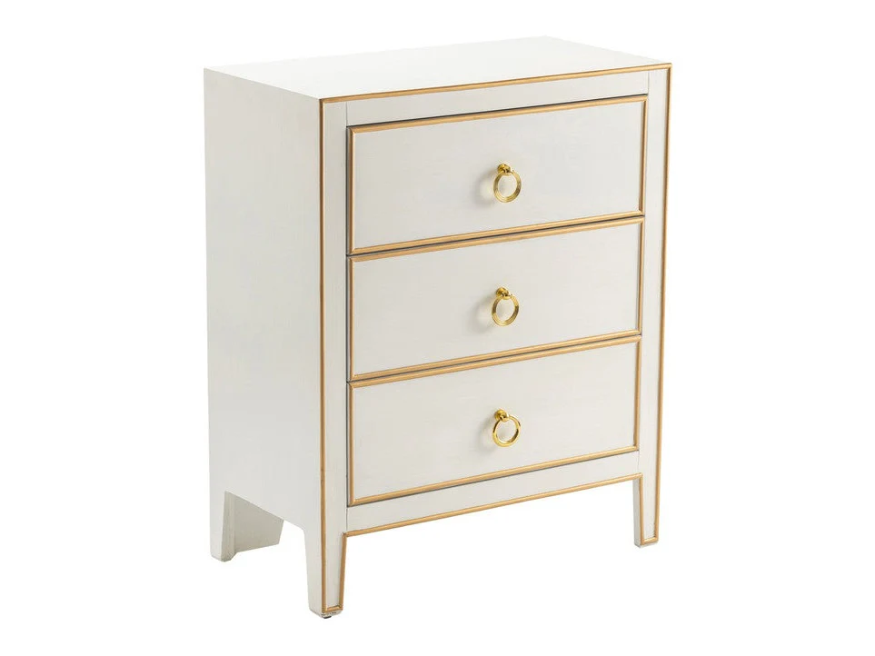 Phoebe White/Gold Chest