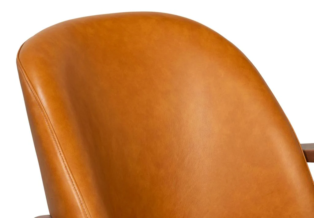 Pindar Tan Leather Armchair - Image 6