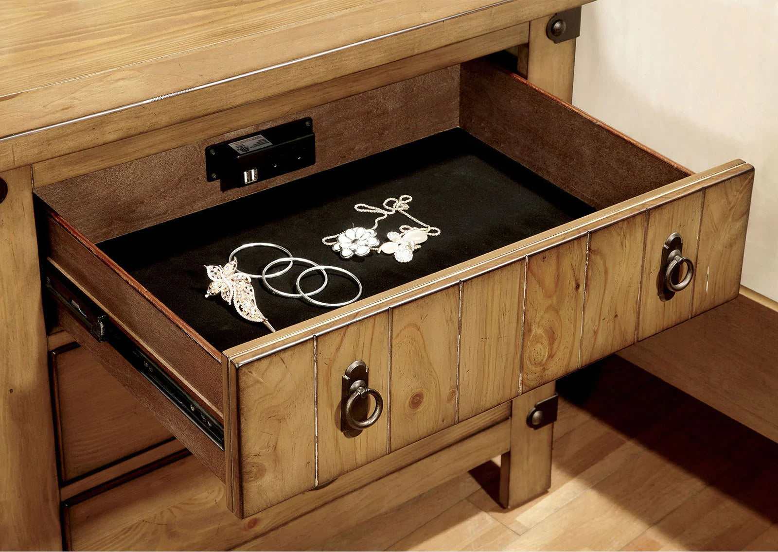 Pioneer Weathered Elm Nightstand - Image 2