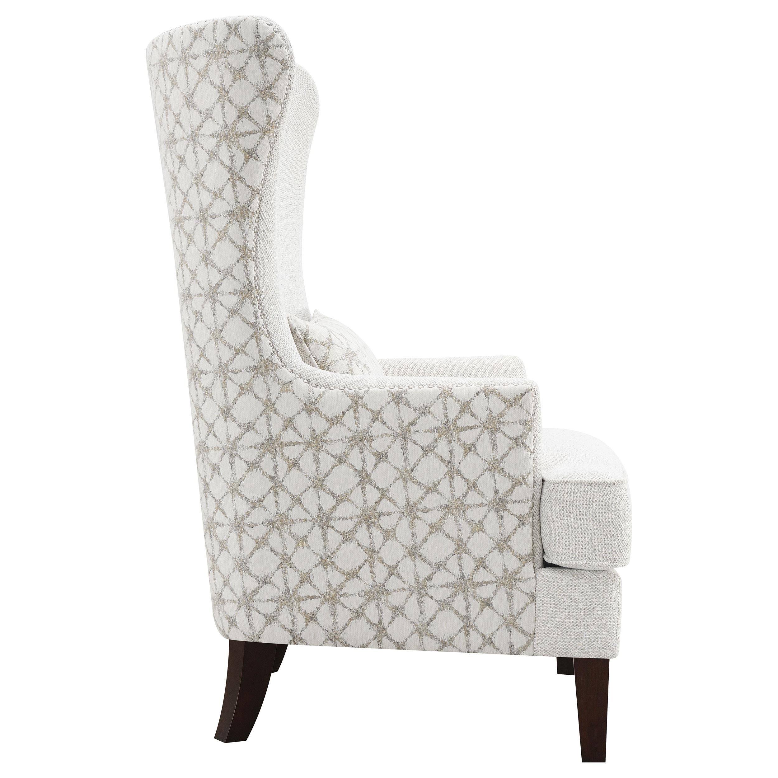 Pippin Latte Upholstered High Wingback Accent Chair - Image 9