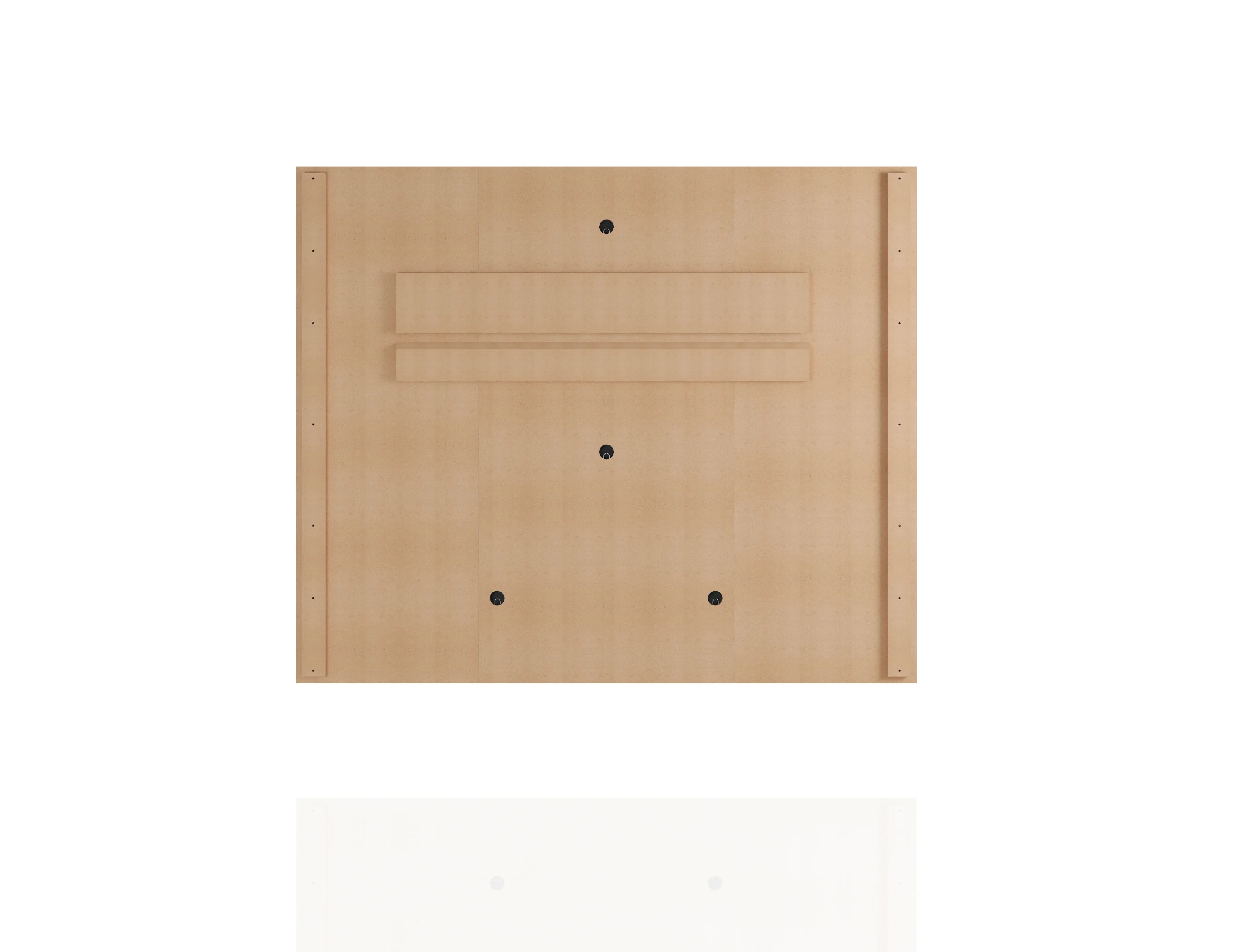 Plaza 64.25 Floating Entertainment Center in Rustic Brown and Yellow - Image 8